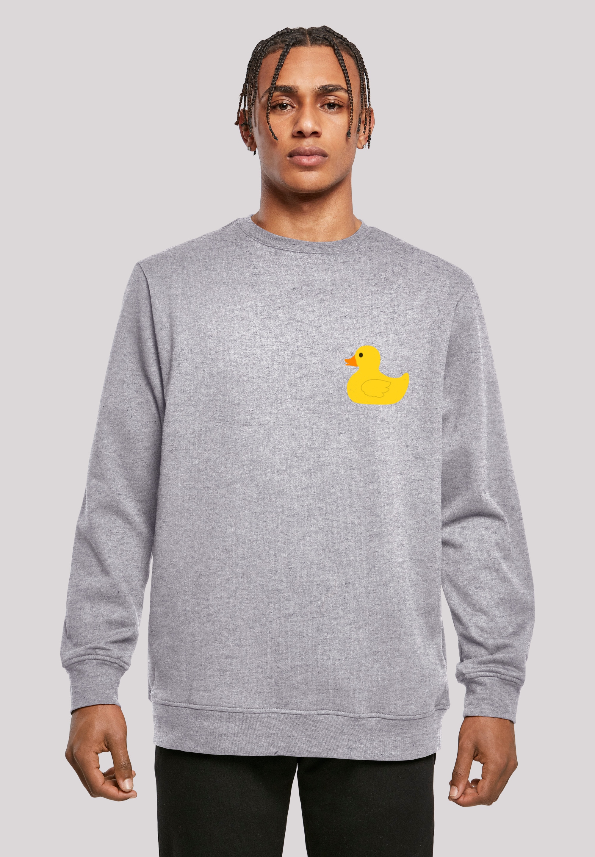 F4NT4STIC Kapuzenpullover "Yellow Rubber Duck CREWNECK", Print