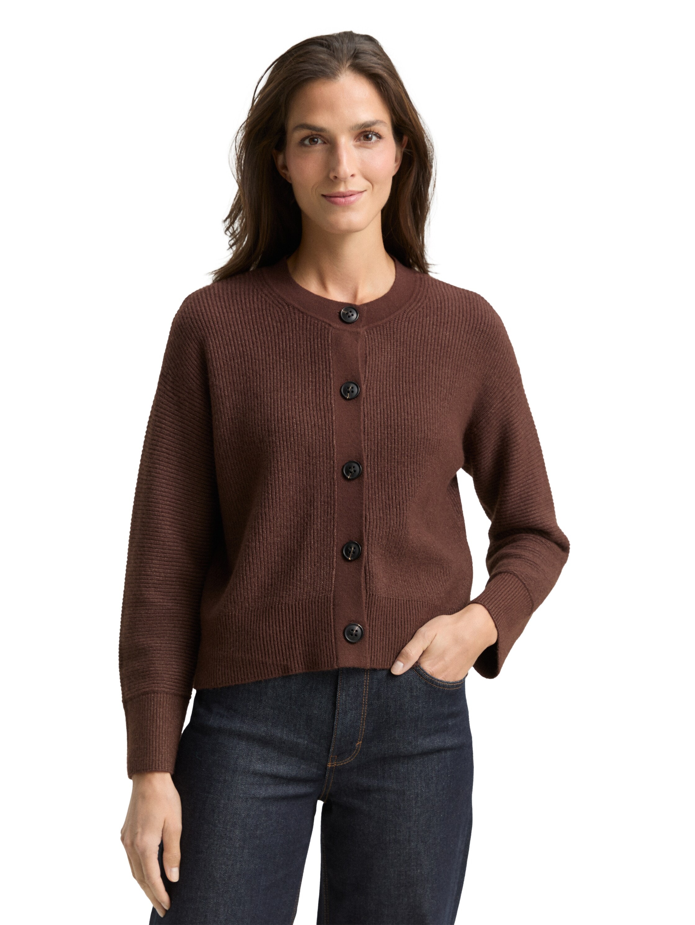 TOM TAILOR Strickjacke mit Rippbündchen günstig online kaufen