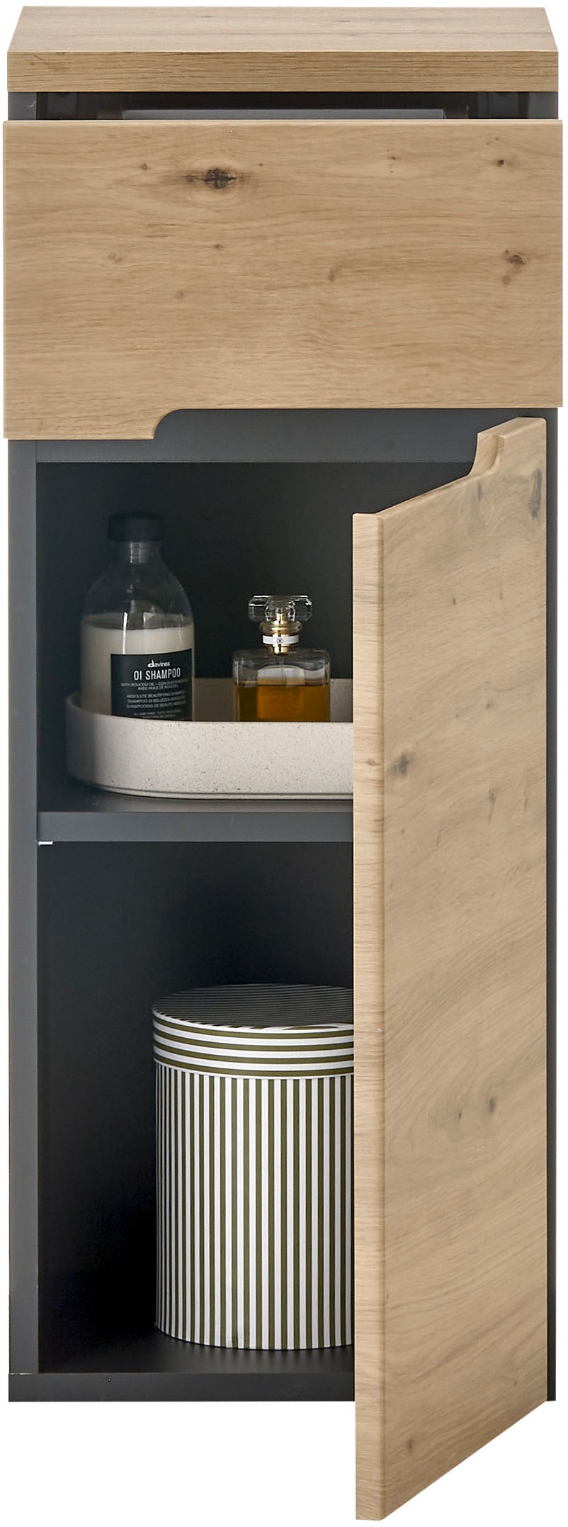 BASIC by Balculina Midischrank »Memphis, Badezimmerschrank BxHxT 30x74x21«, (1 St.), Breite 30 cm, Tür L/R montierbar, Softclose