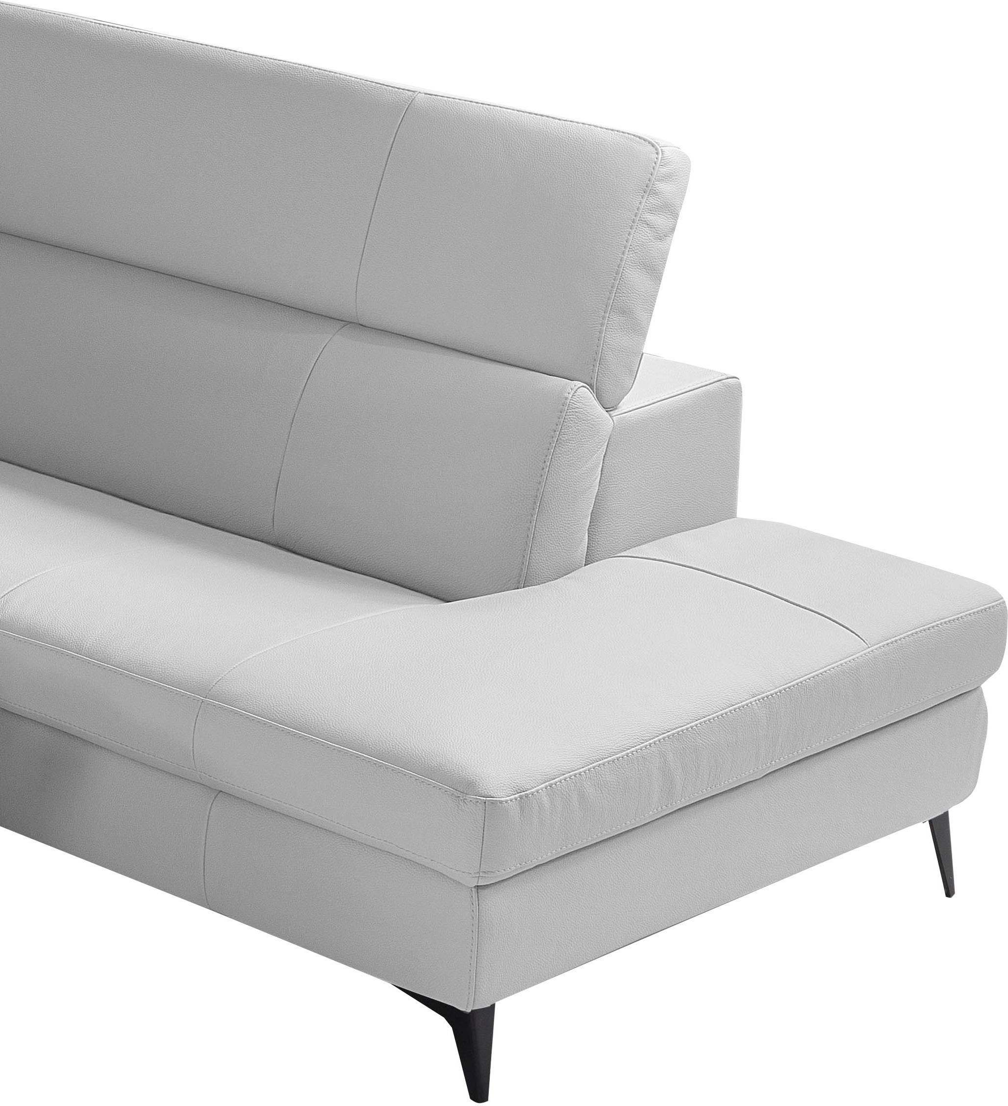 Egoitaliano Ecksofa »Edith, Designsofa mit hohem Sitzkomfort, L-Form«, inkl. elektrischer Relaxfunktion und manuell verstellbaren Kopfteilen