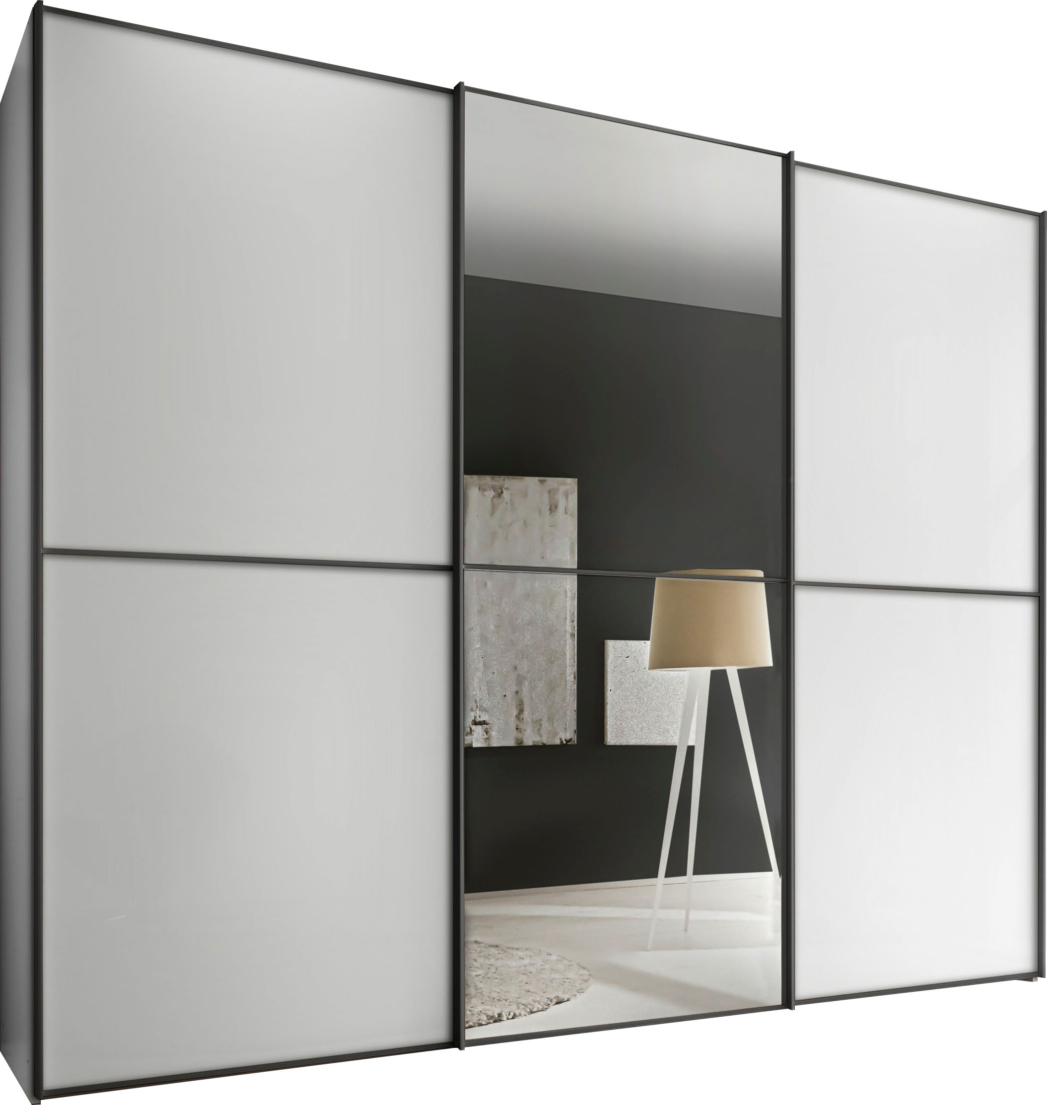 STAUD Schwebetürenschrank »Sinfonie Plus, edles Design in hochwertiger Qualität, Made in Germany« Mit Spiegeltüre und vier verschiedenen Ausstattungsvarianten