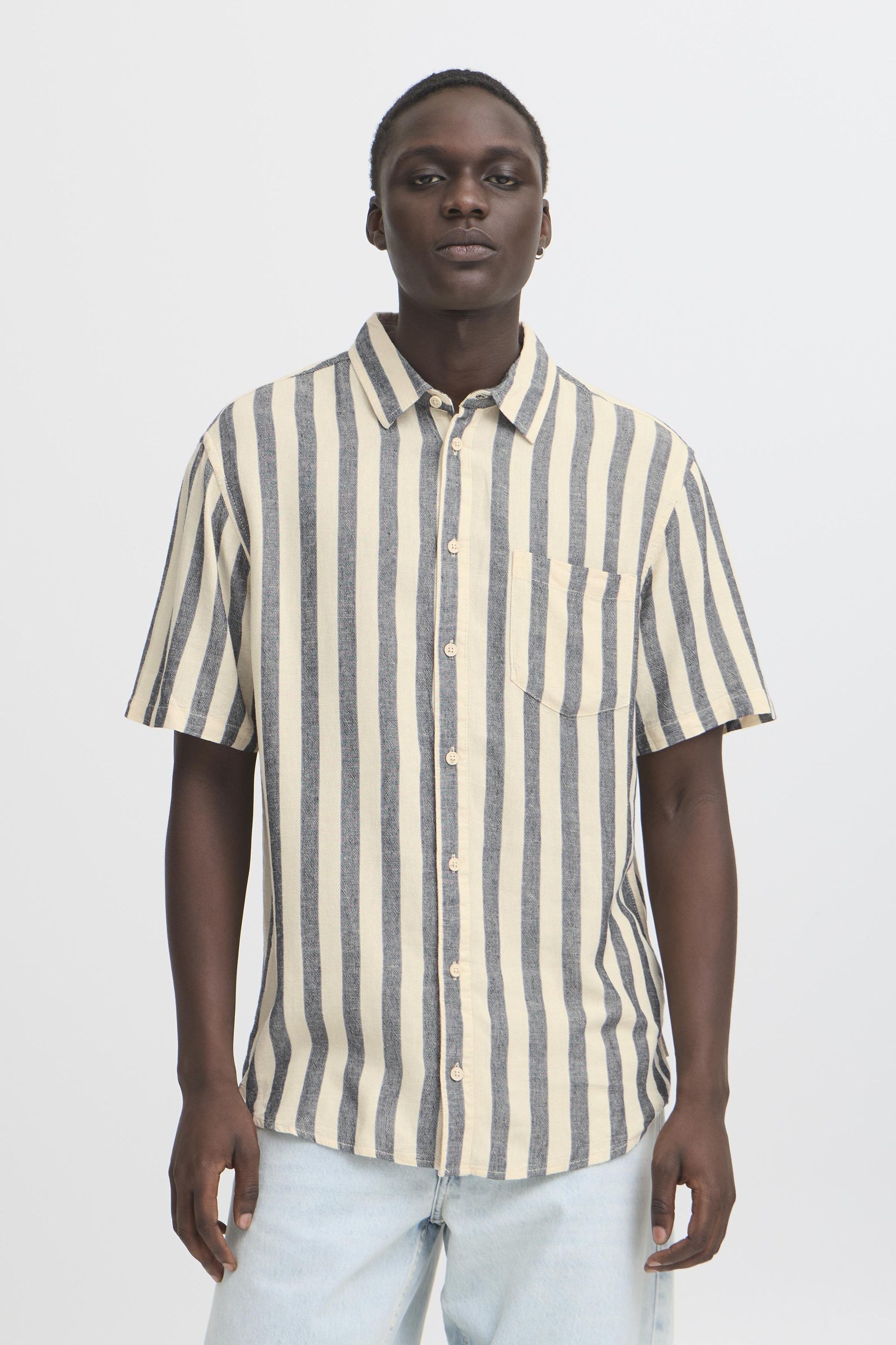 Blend Leinenhemd "BHABAN", Stilvolles Kurzarmhemd aus Leinenmix günstig online kaufen