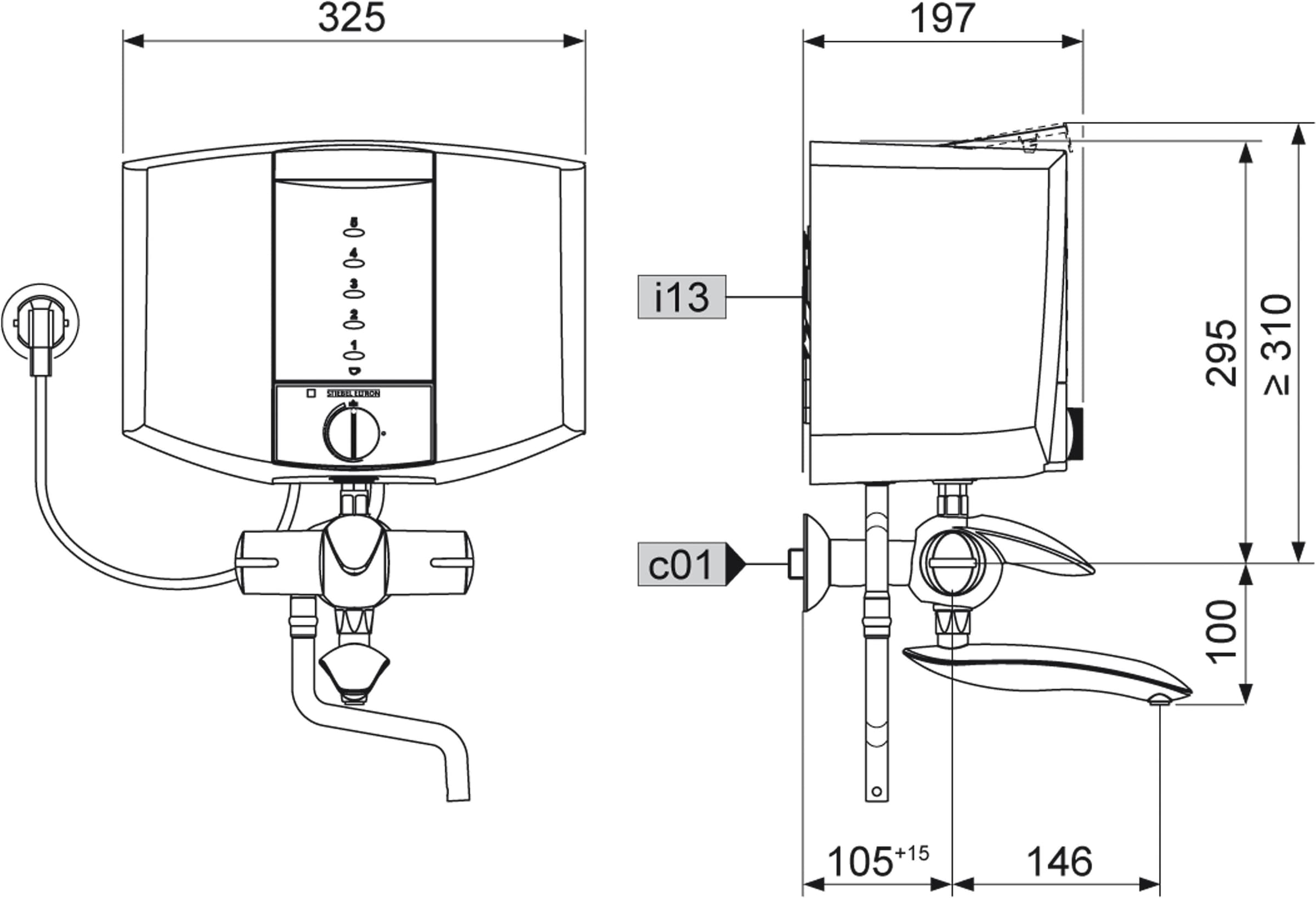STIEBEL ELTRON Kochendwassergerät »EBK 5 K«, 5 l, für die Küche, Kunststoff