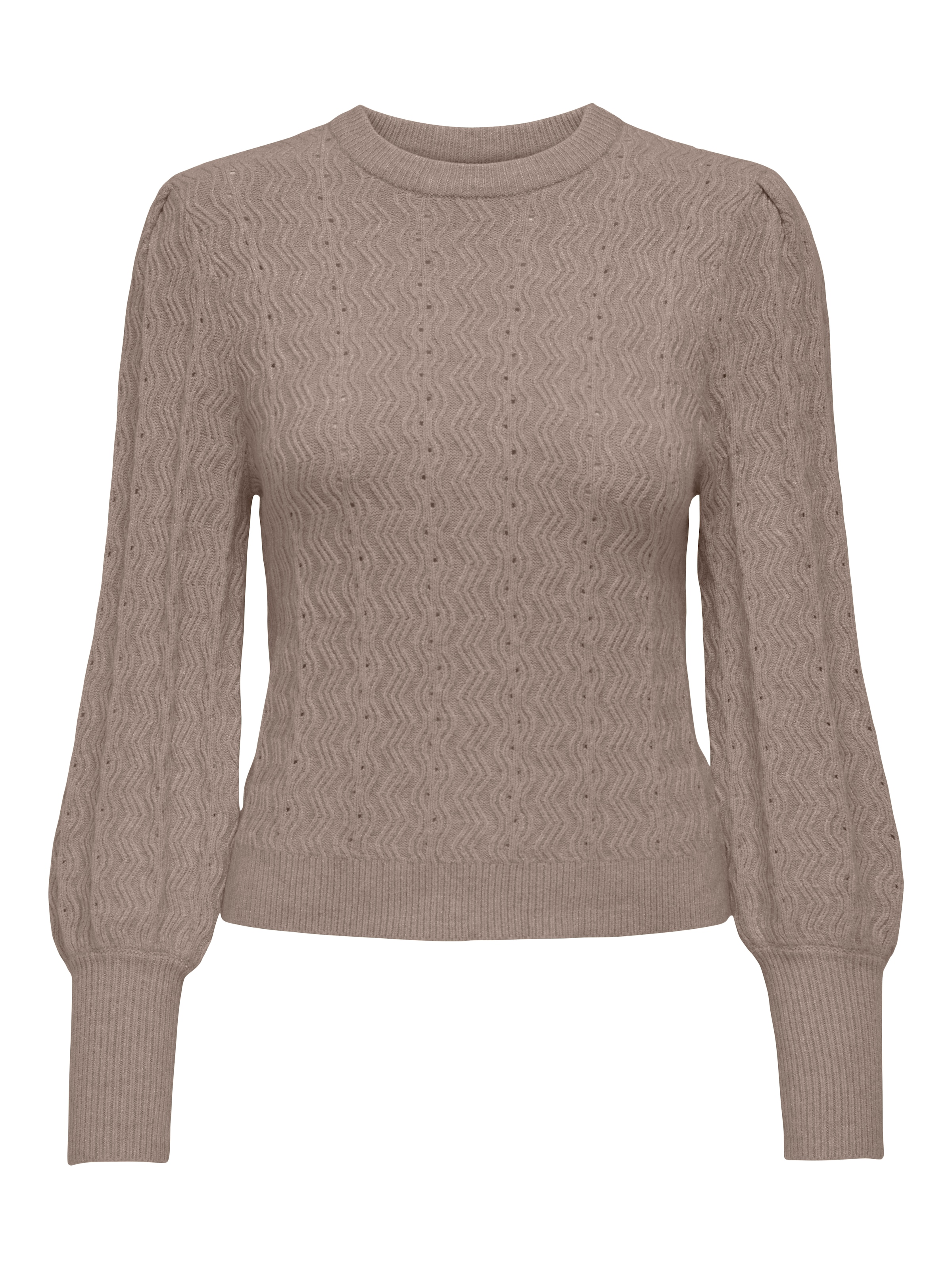 ONLY Rundhalspullover "ONLKATIA LS STRUC PUFF ONECK CC KNT" Materialmix, re günstig online kaufen