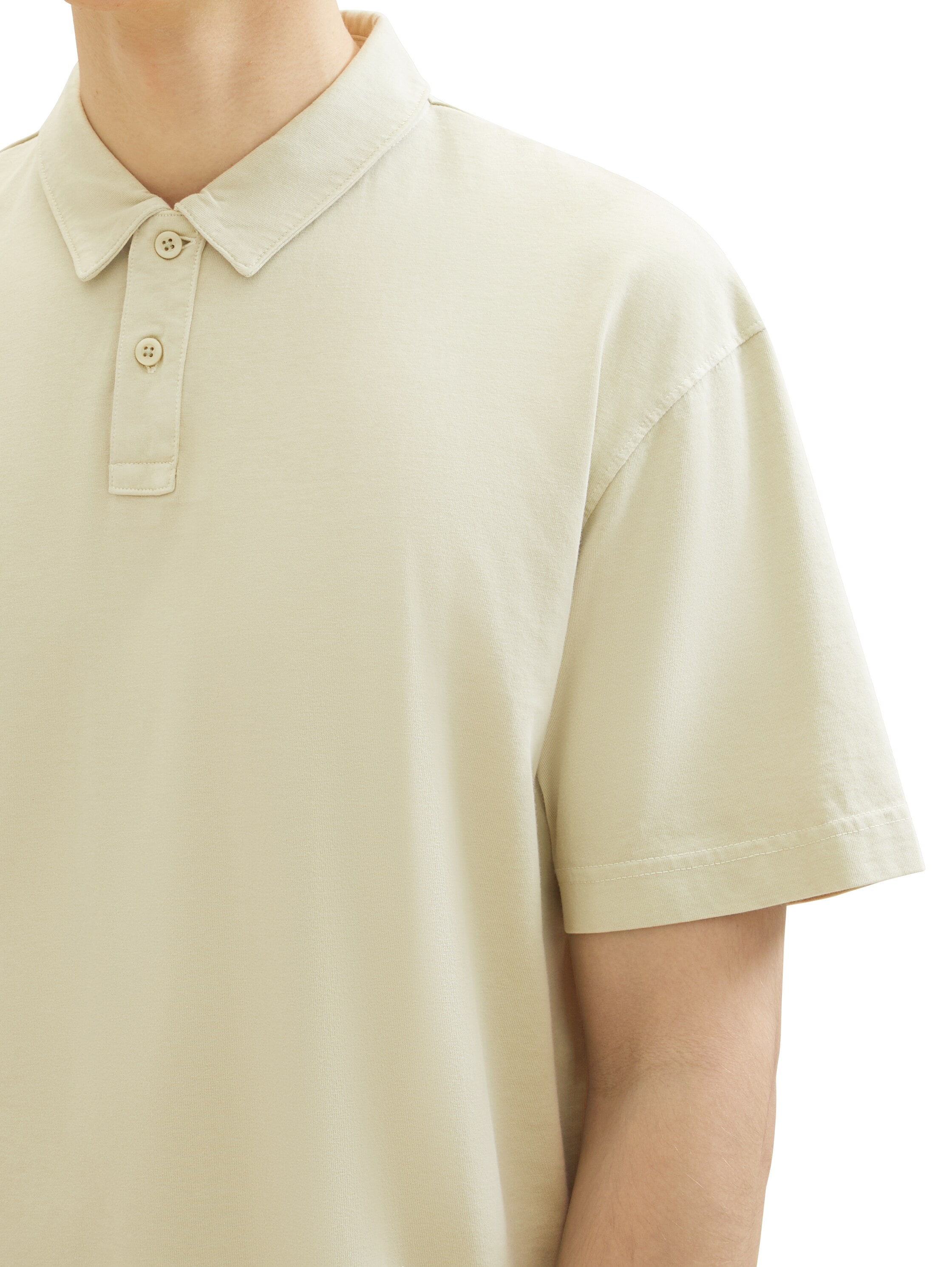 TOM TAILOR Denim Poloshirt, mit halber Knopfleiste