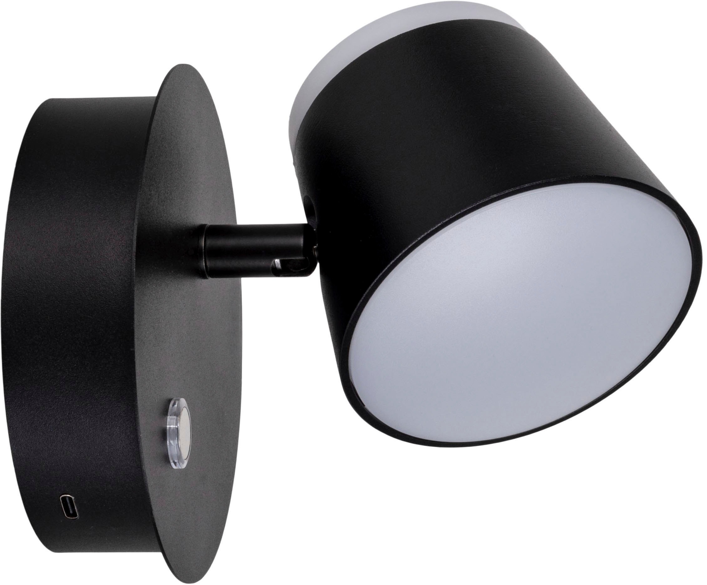 näve LED Wandleuchte »Tondo«, 1 flammig, Leuchtmittel LED-Modul | LED fest integriert, magnetisch, Akku Aufladung per USB-C Kabel, dimmbar per touch, Memory
