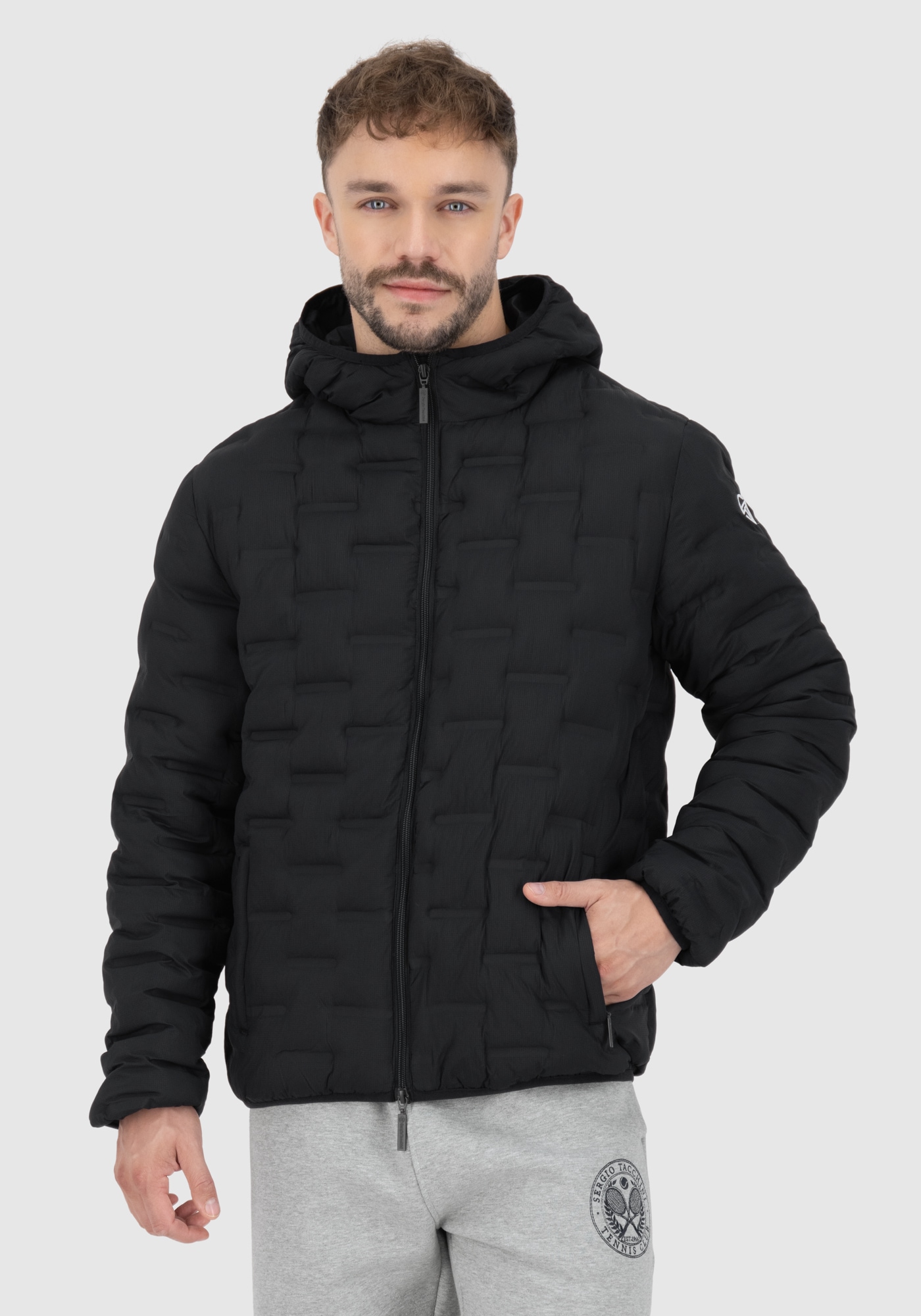 Sergio Tacchini Winterjacke »ABELIA JACKET Herren«, mit Kapuze, Winterjacke Herren, leichte Jacke, Stepjacke, gefüttert, Retro, Sale