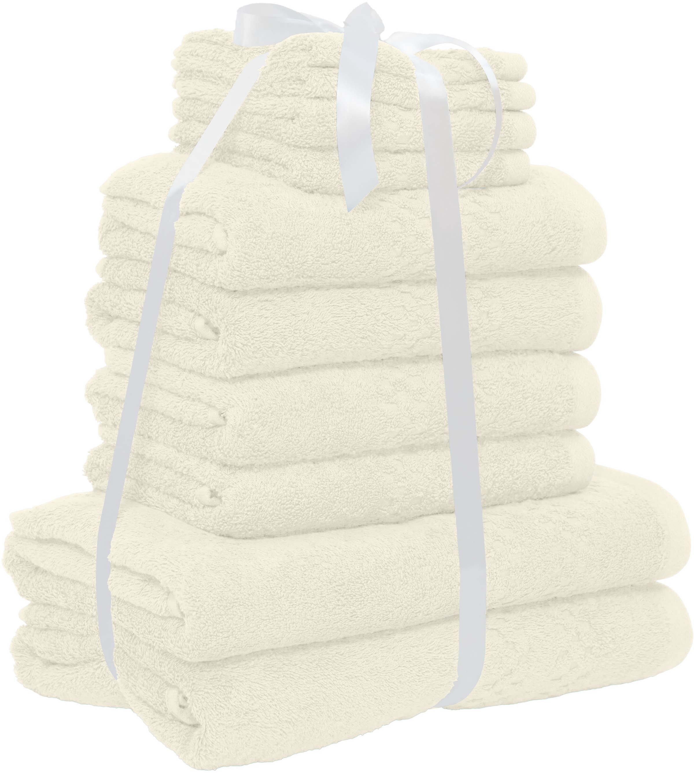 OTTO home Handtuch Set »Regona, als 10 tlg Set und Serie, Premium Handtücher, 500 gr/m²« Set 10 Stk. Frottier Duschtücher, Handtücher, Gästetücher, Seiftücher, 5 Jahre Garantie