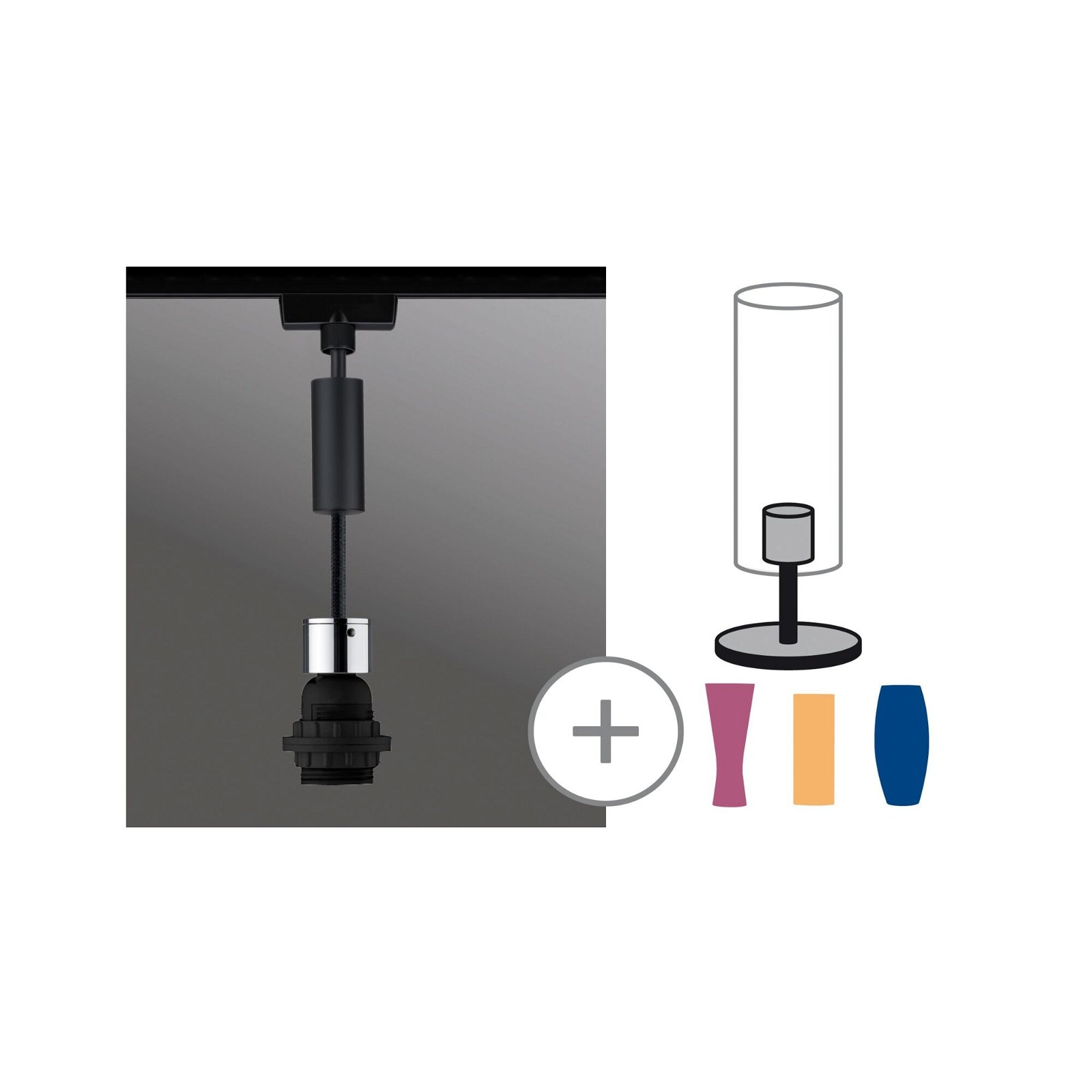 Paulmann Schienensystem-Leuchten »URail Pendel 2Easy E27 max. 20W dimmbar 230V«, dimmbar
