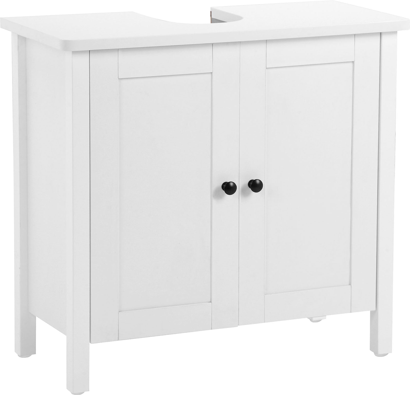 welltime Waschbeckenunterschrank "WBU Aalborg" Badmöbel im Landhaus-Stil, Breite 65 cm