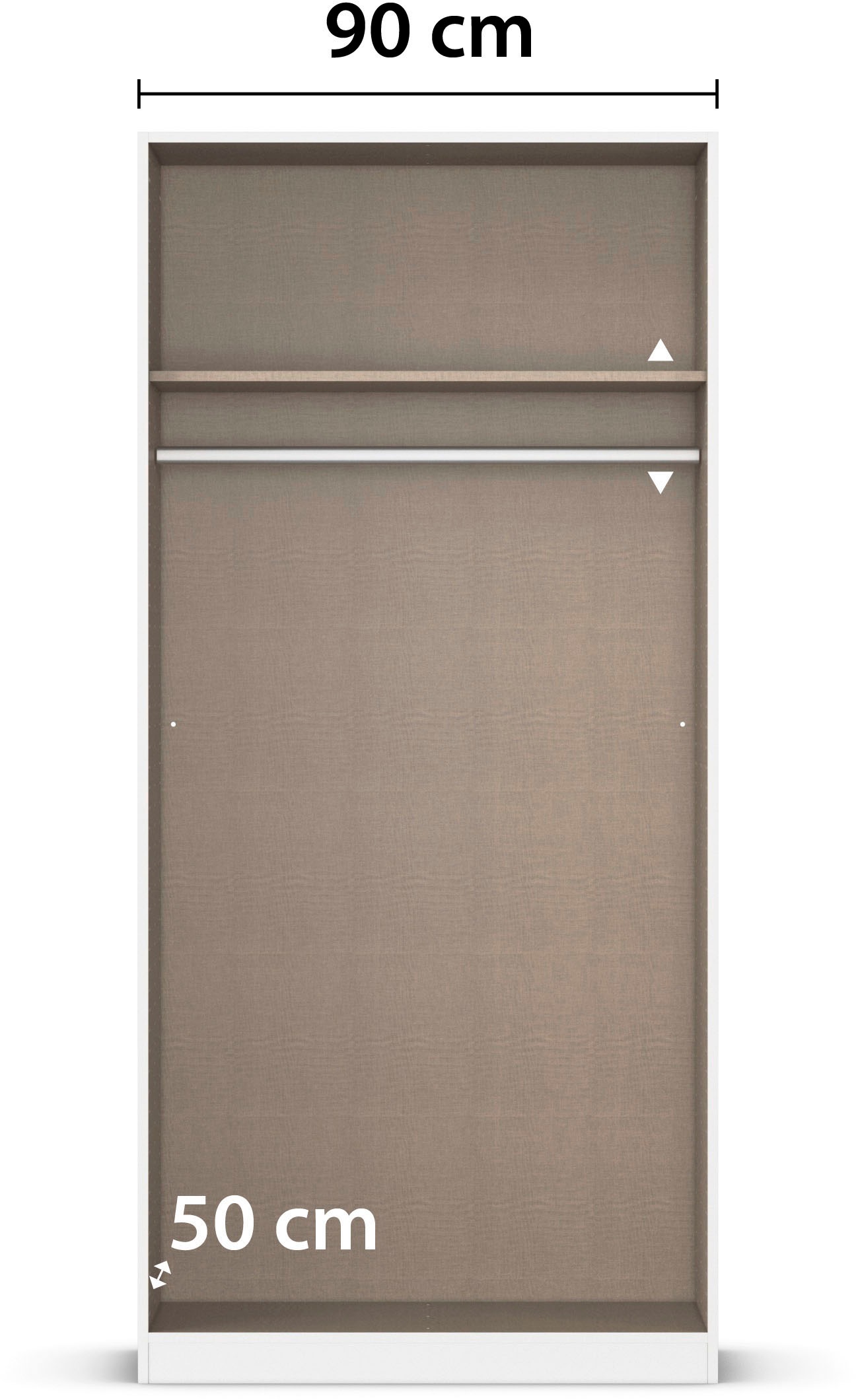 rauch Drehtürenschrank »Kleiderschrank Schrank Garderobe Wäscheschrank COSTA Breite 91 cm« in 3 Ausstattungen BASIC/CLASSIC/PREMIUM,  mit griffloser Front und Push-to-Open Funktion MADE IN GERMANY