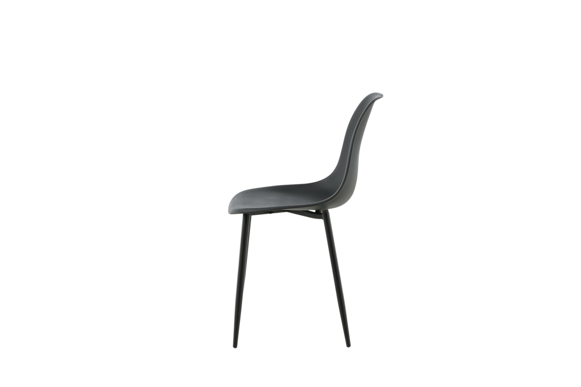 Venture Home Esszimmerstuhl »Polar Plastic, 2er-Set Esszimmerstühle in Schwarz, pflegeleicht« () 2 Stk.Polsterstuhl, Hartschalen-Sitz, Metallbeine, geschwungen, modern