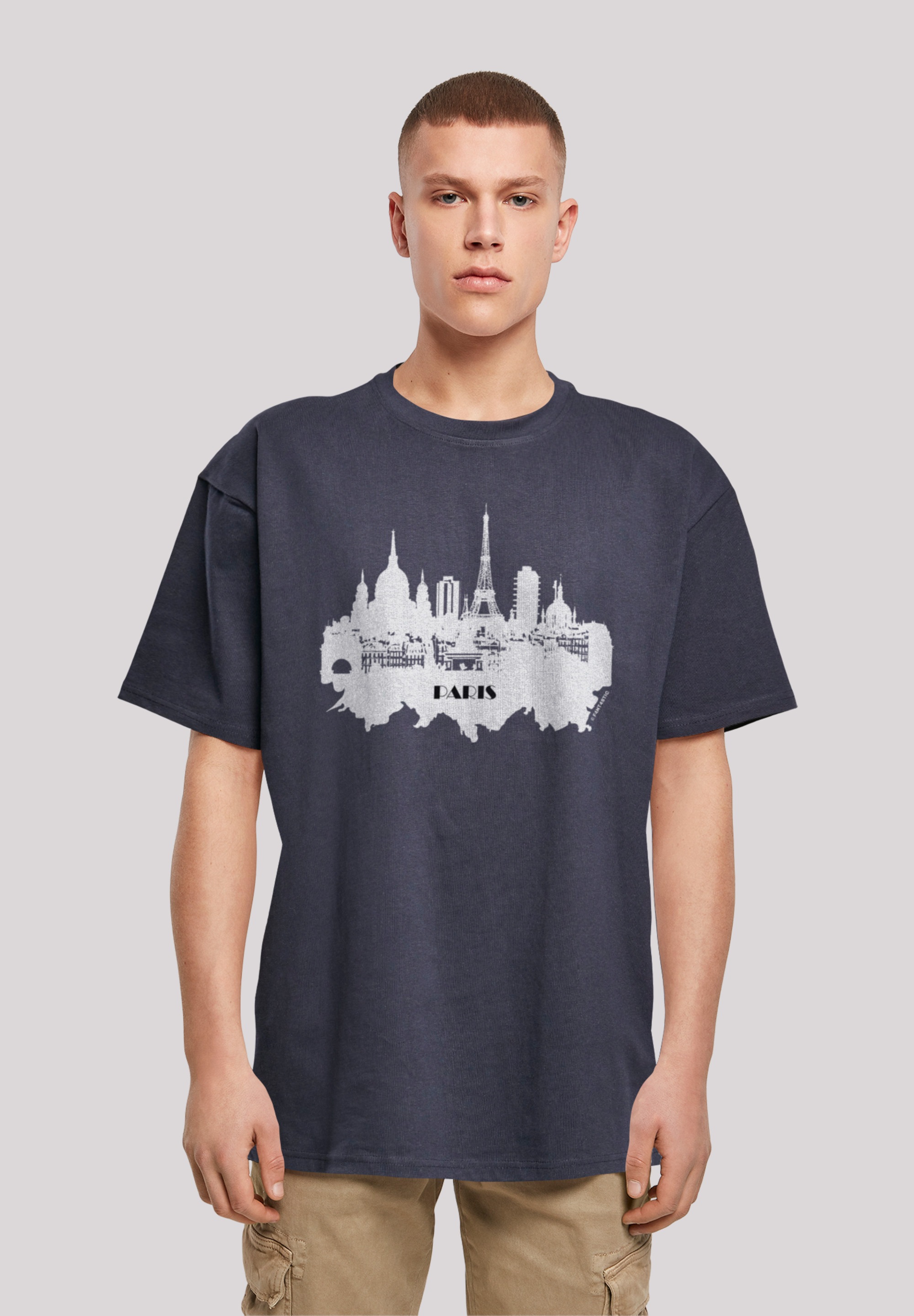 F4NT4STIC T-Shirt "PARIS SKYLINE OVERSIZE TEE", Print