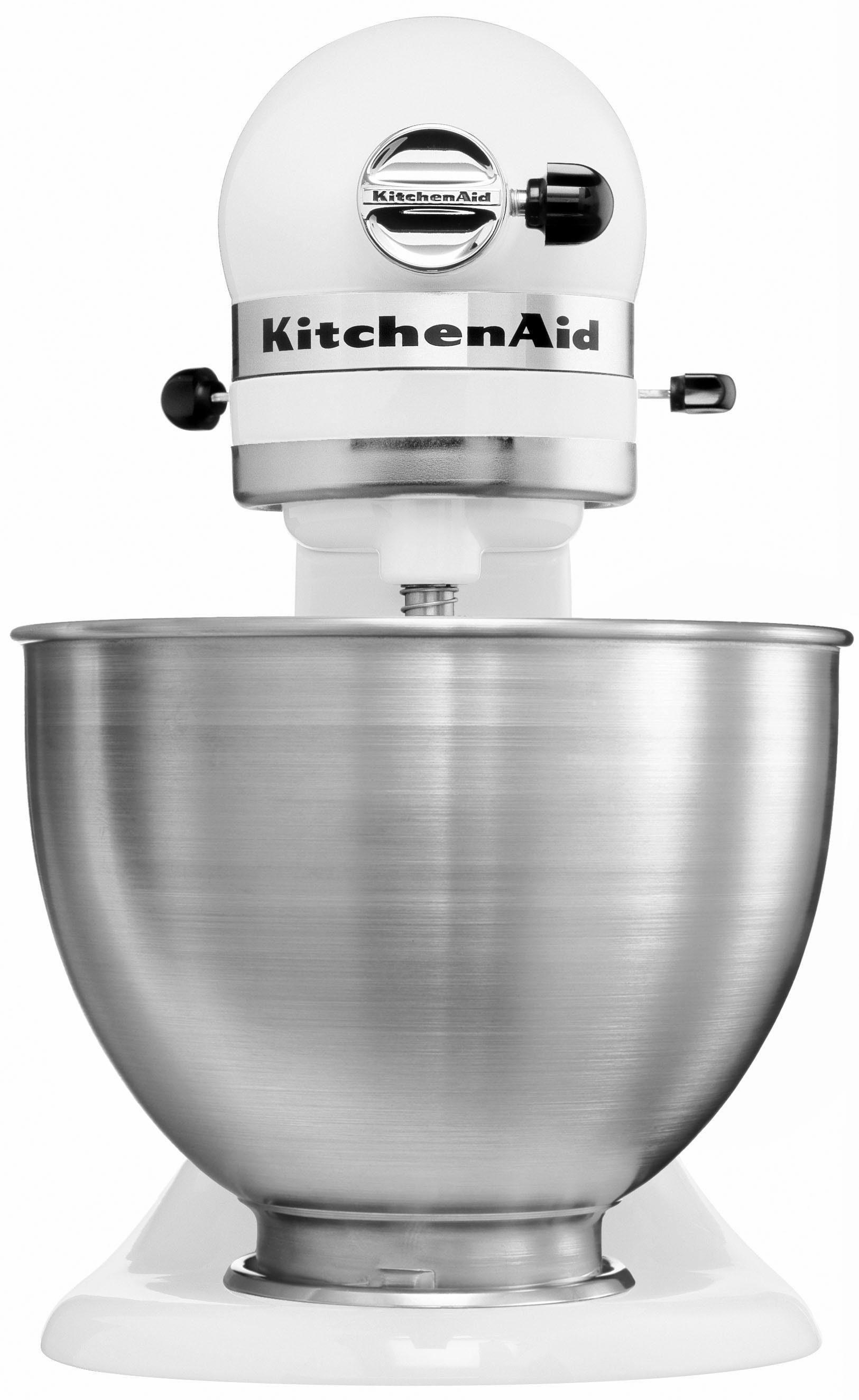KitchenAid Küchenmaschine »5K45SSEWH+SFGA+KCCA WEISS«, Gratis Fleischwolf, Spritzgebäckvorsatz (Wert ca. 129,-UVP)