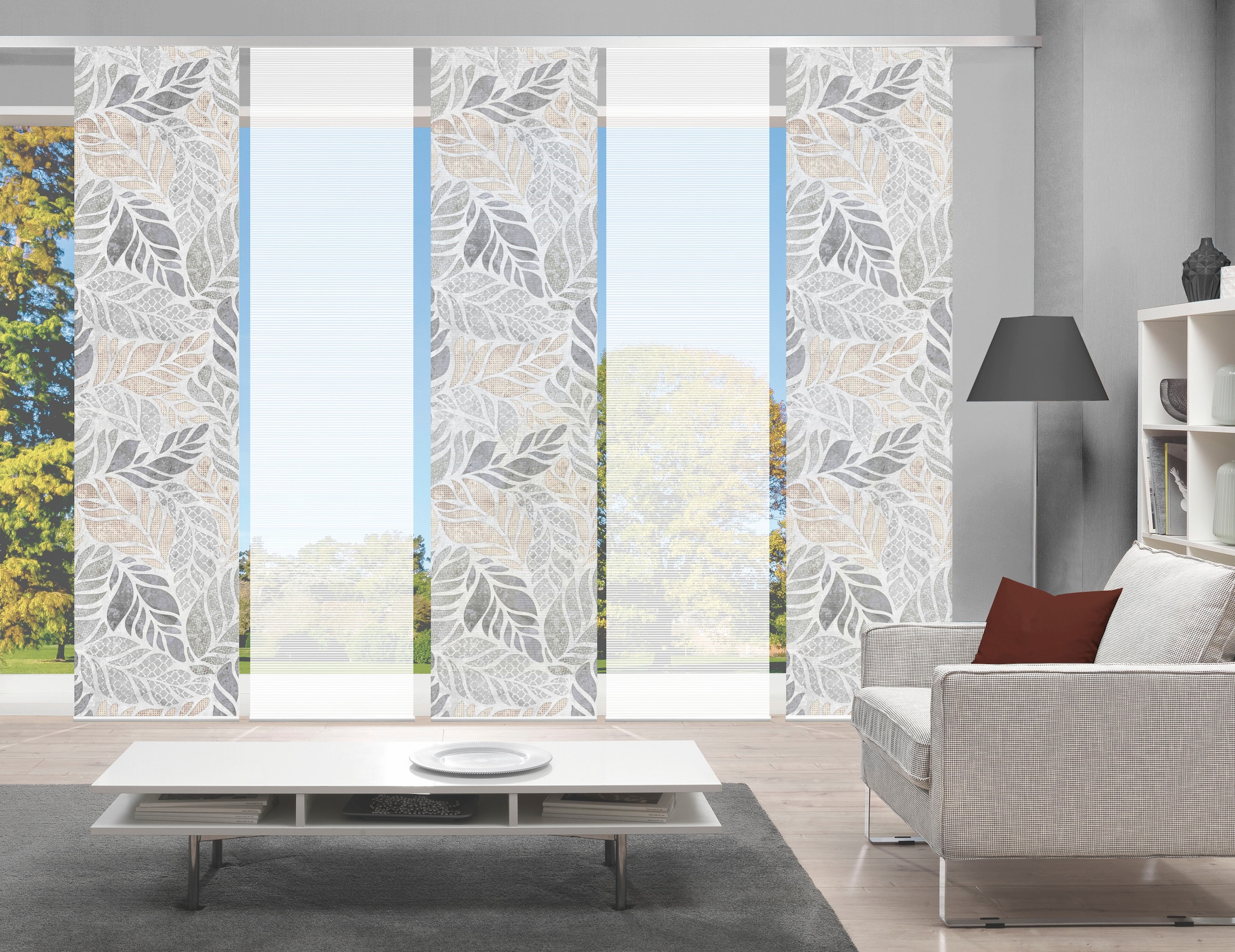 Vision S Schiebegardine "LISIO 5er SET" Paneelwagen 5 Stk. tlg. Schiebevorh günstig online kaufen