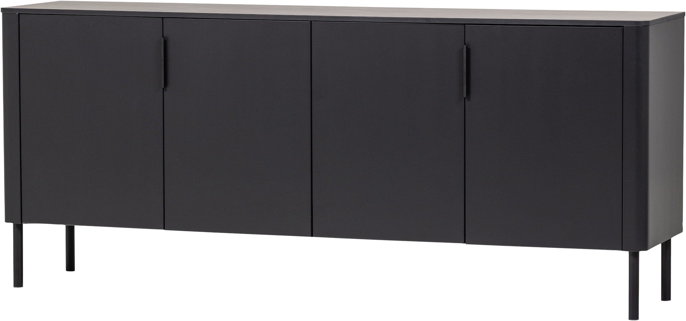 WOOOD Sideboard »Gunnar mit FSC®-Mix Massivkiefer subtile Griffmulden 201 x 44 x 85 cm« Tragkraft 20 kg pro Einlegeboden, einfach zu montieren, mit Schutzlack