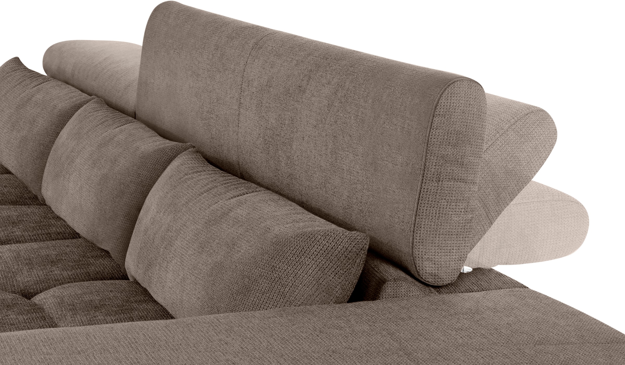 COTTA Ecksofa »Orion L-Form«, mit Kopfteilverstellung & 3 Nierenkissen