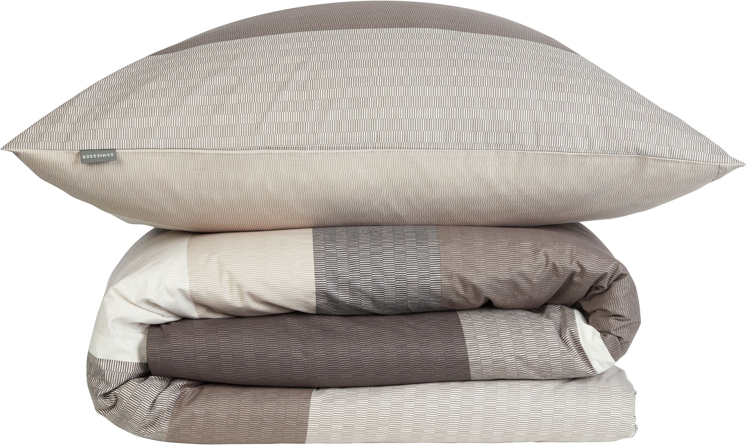 Schiesser Bettwäsche »Endy Stripes aus weicher Baumwolle mit großen und kleinen Streifen« 2 Stk. OEKO-TEX® MADE IN GREEN