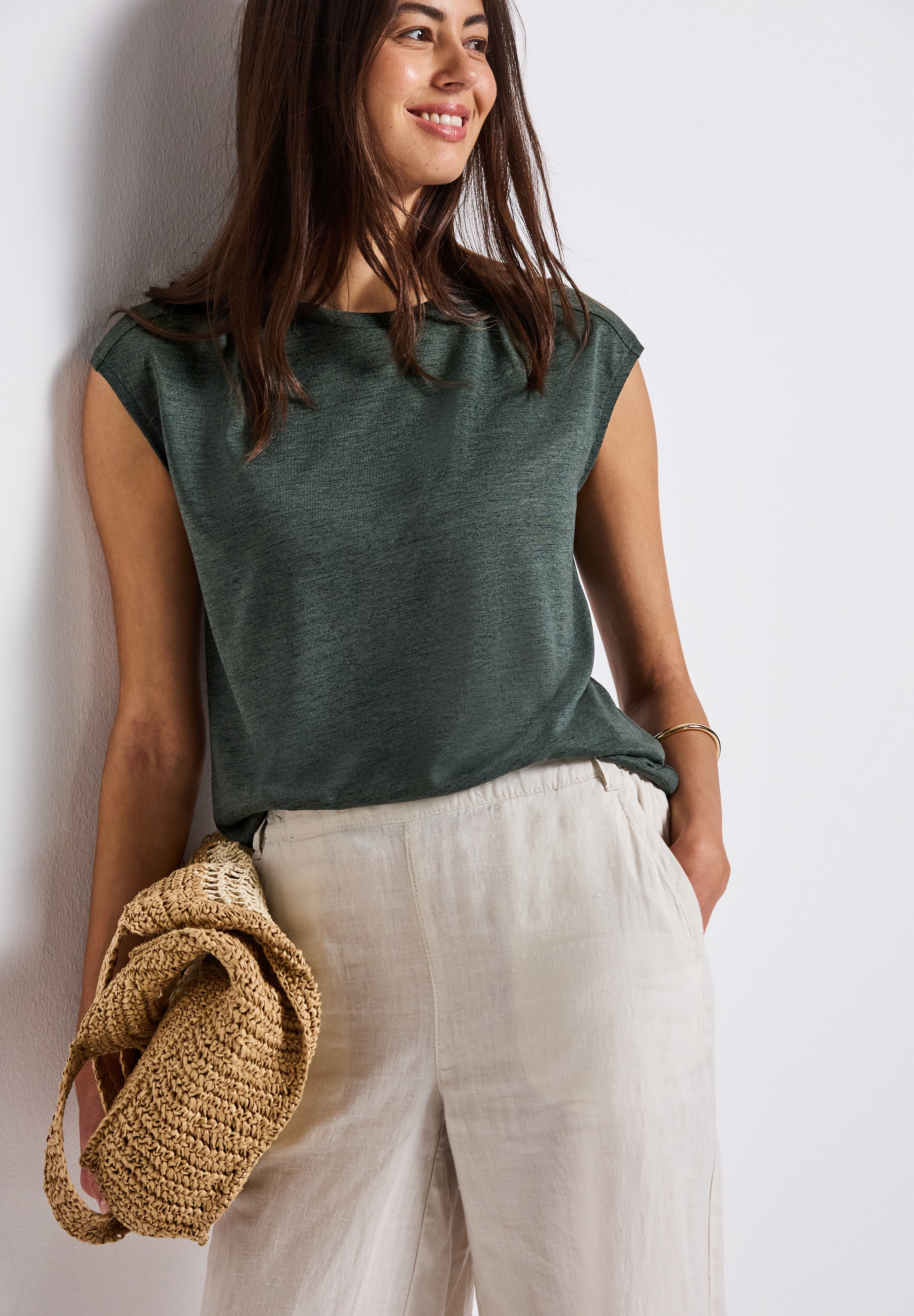 STREET ONE Shirttop »Style Lea«, mit elastischem Bund