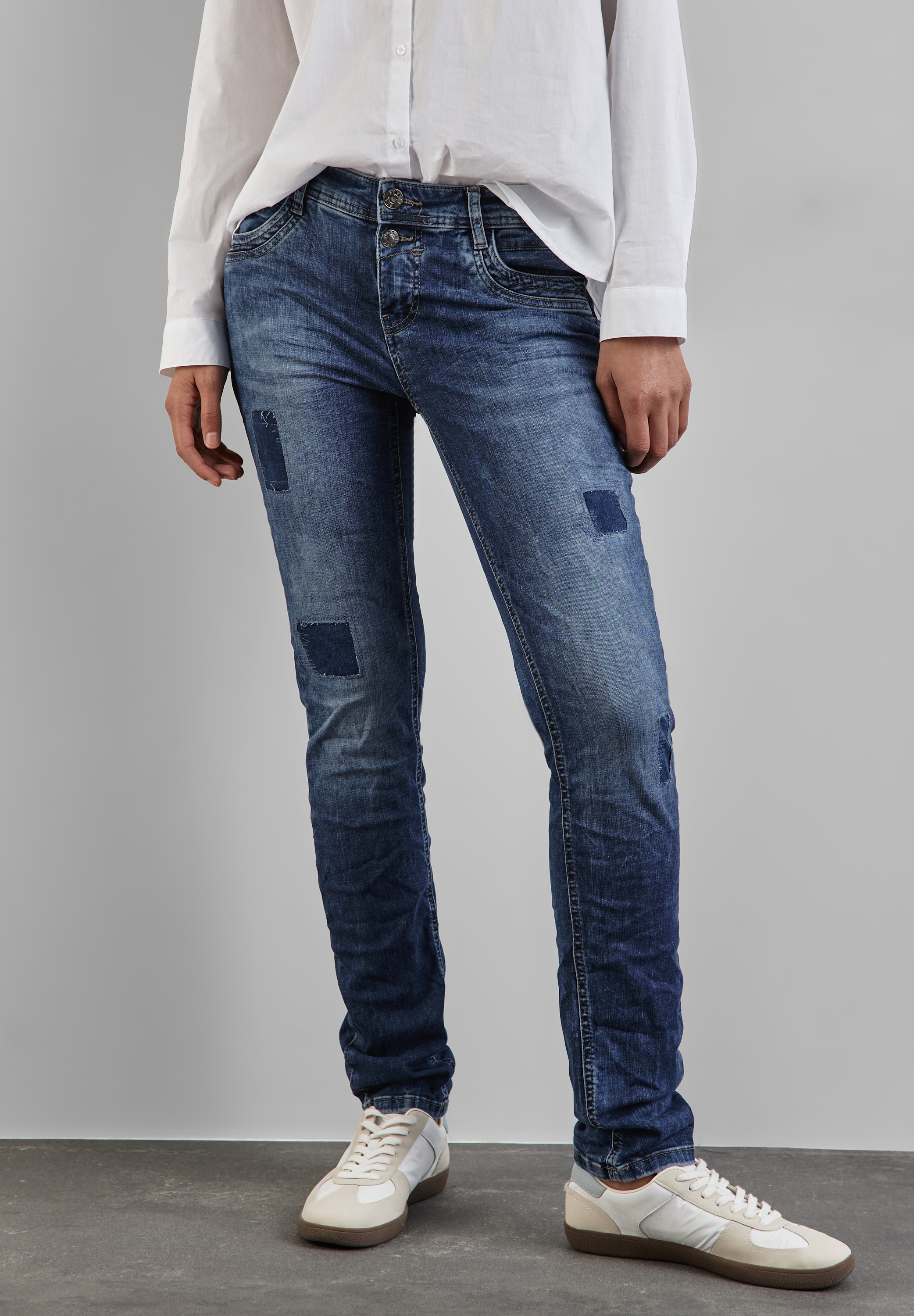 STREET ONE Gerade Jeans, Middle Waist