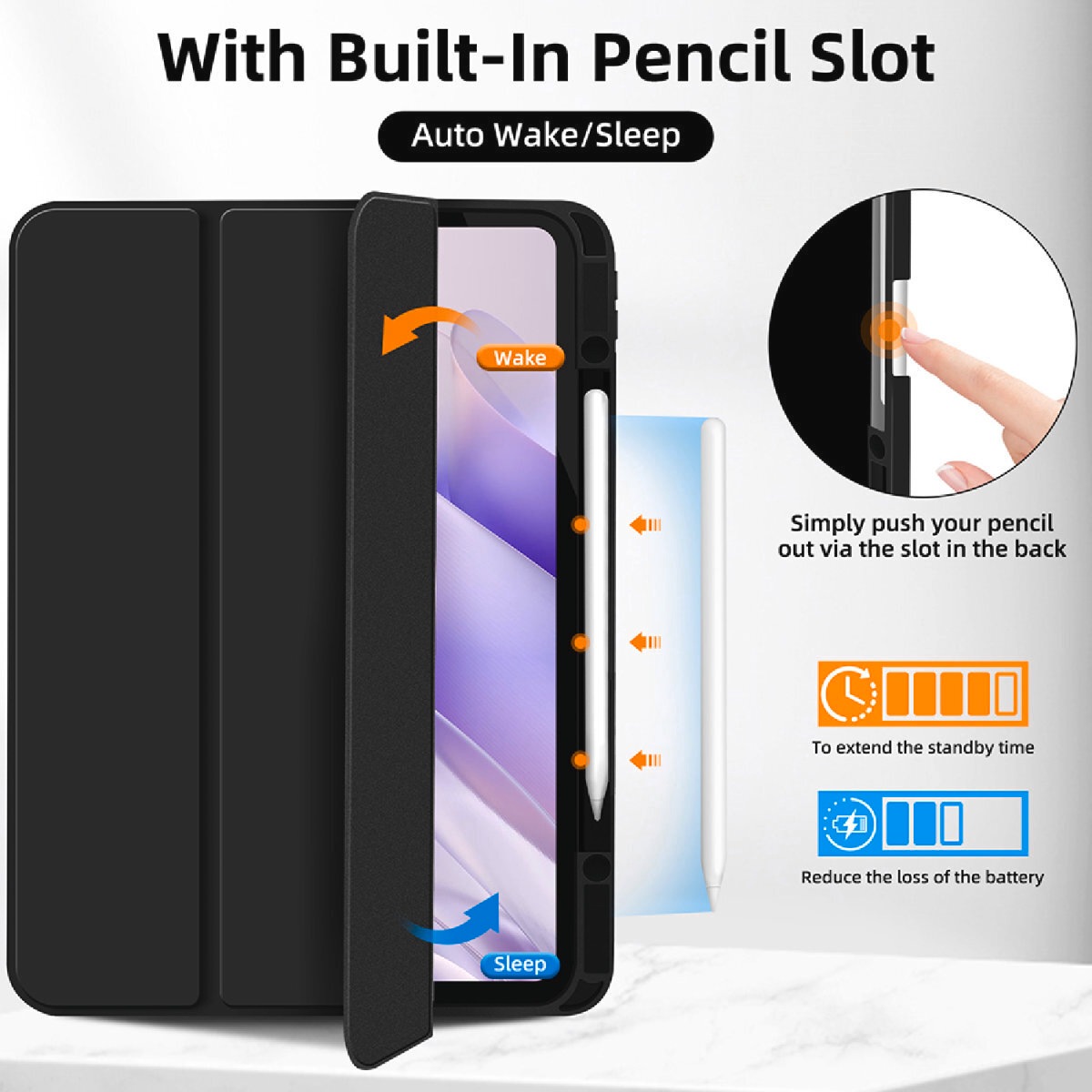 4smarts Tablet-Hülle »Folio Case Basic für Apple iPad Pro 11 (M4, 2024)«, Backcover, Schutzhülle, Handyschutzhülle, Case, Schutzcase, stoßfest