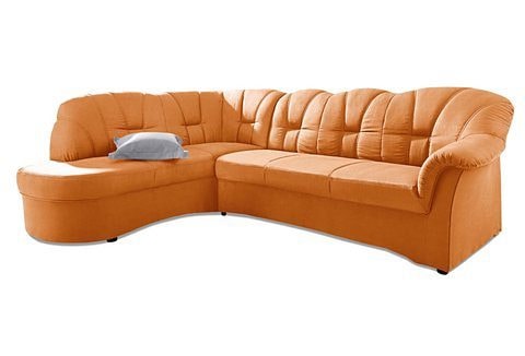 DOMO collection Ecksofa »Papenburg, zeitlose Rückensteppung, elegante Armlehne, L-Form«, mit Ottomane, wahlweise mit Bettfunktion, OTTOs Choice