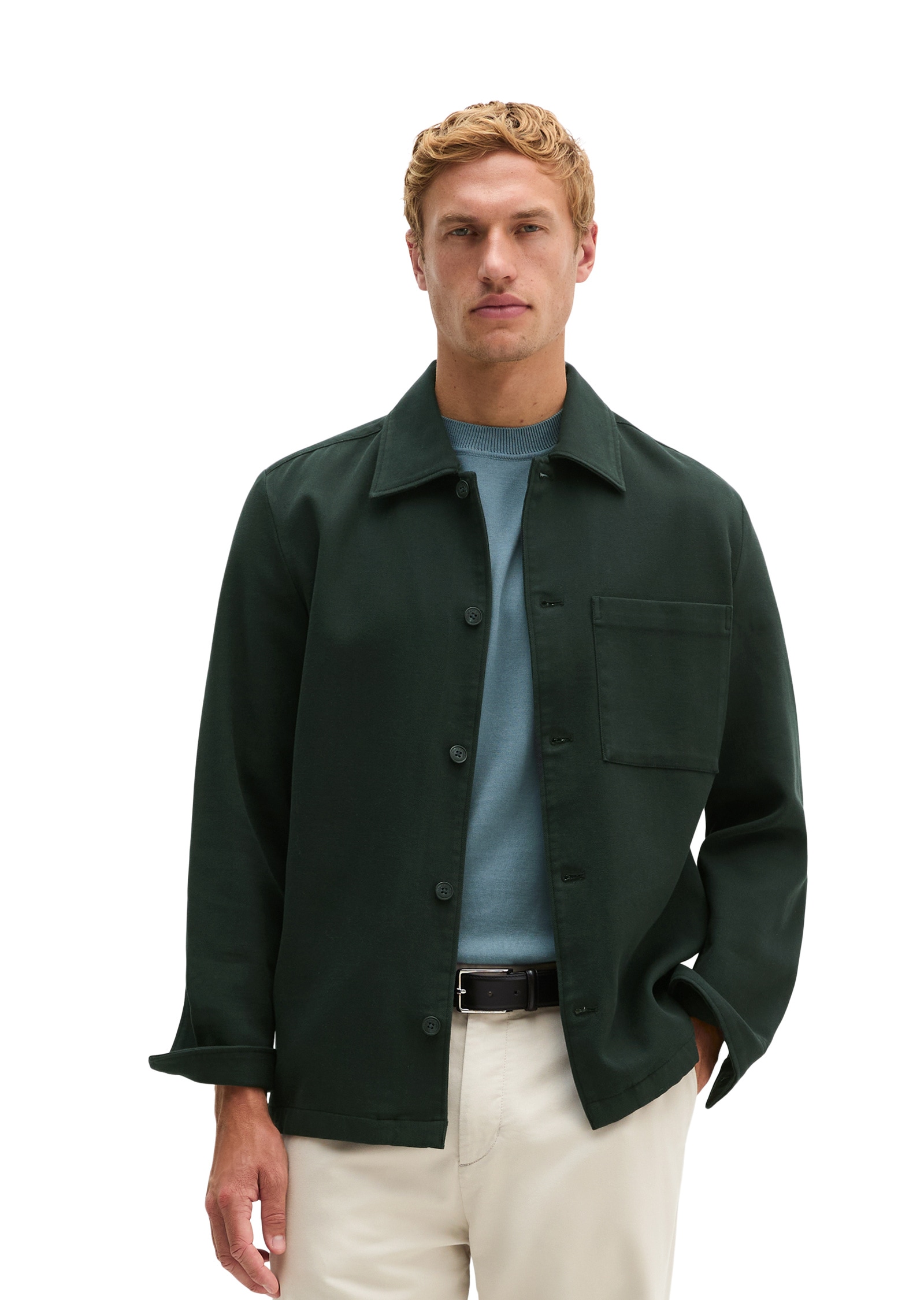 Marc OPolo Kurzjacke "aus doppellagigem Bio-Baumwoll-Twill" ohne Kapuze