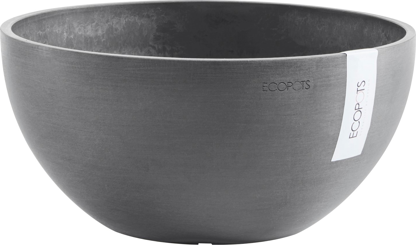 ECOPOTS Blumentopf "BRUSSELS Grey", BxTxH: 25x25x12 cm