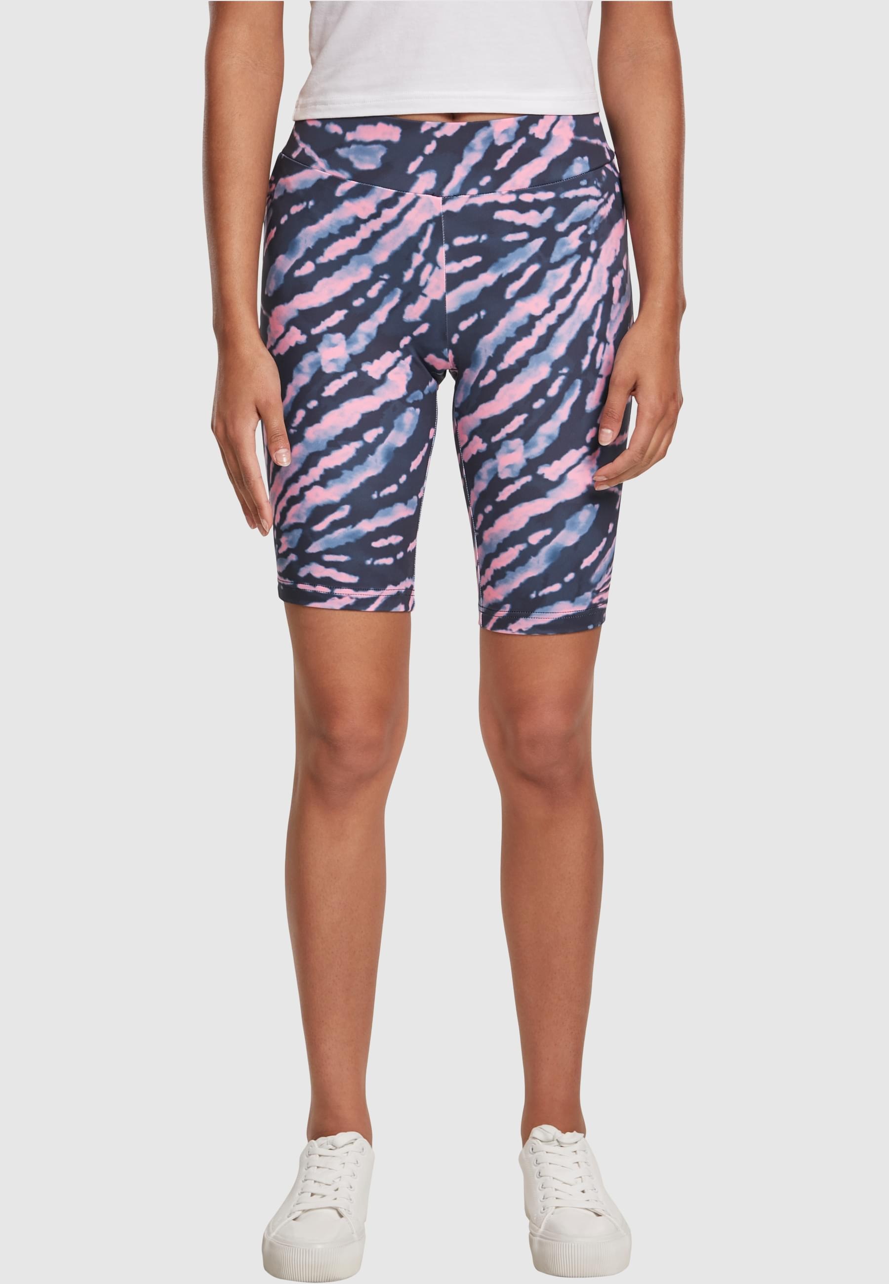 URBAN CLASSICS Stoffhose »Urban Classics Damen Ladies Tie Dye Cycling Shorts«, (1 tlg.)