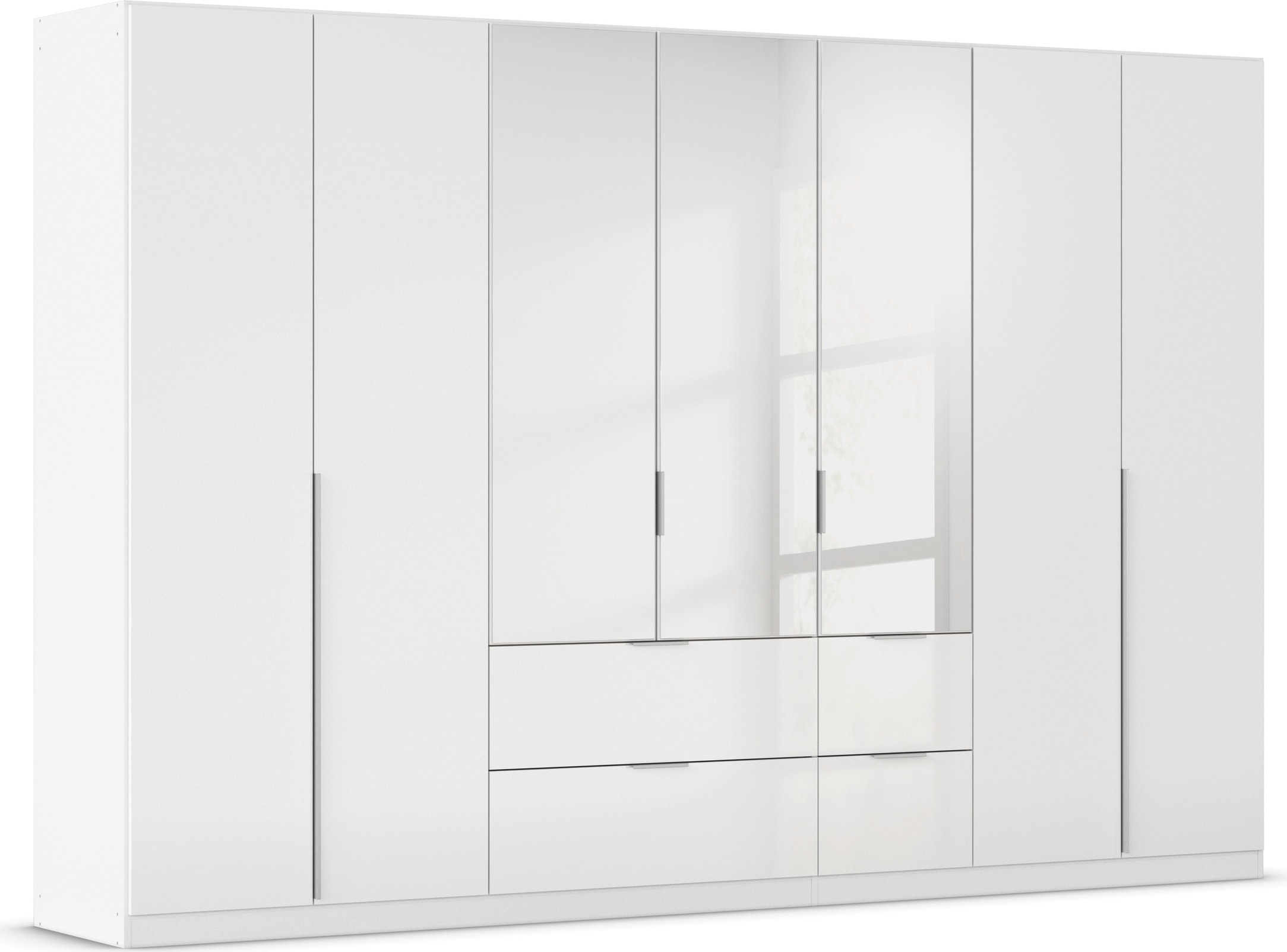 OTTO home Drehtürenschrank "Kleiderschrank Schrank Garderobe AGORDO mit Dekor- oder Hochglanzfront" in zwei Griff-Farben, Breiten 91-360 cm, mit Außenschubkästen, in 7 Breiten und 2 Höhen MADE IN GERMANY