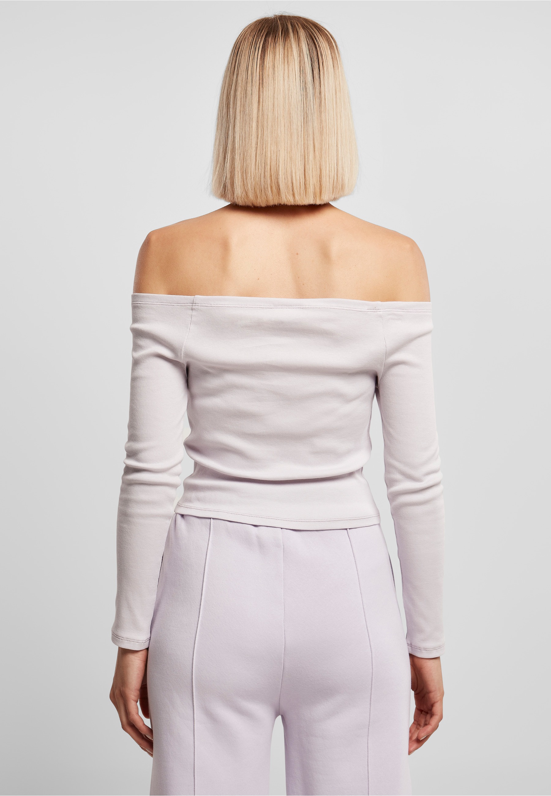 URBAN CLASSICS Langarmshirt »Urban Classics Damen Ladies Off Shoulder Rib Longsleeve« 1 Stk.