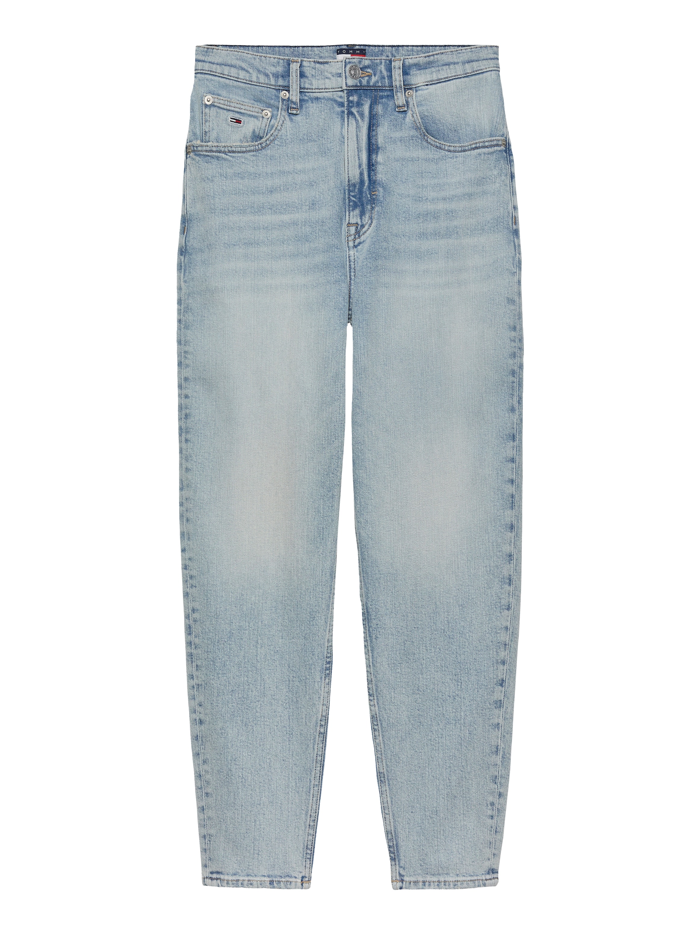 Tommy Jeans Mom-Jeans »MOM JEAN UH TPR«, mit Logo-Stickereien, in knöchelfreier Länge