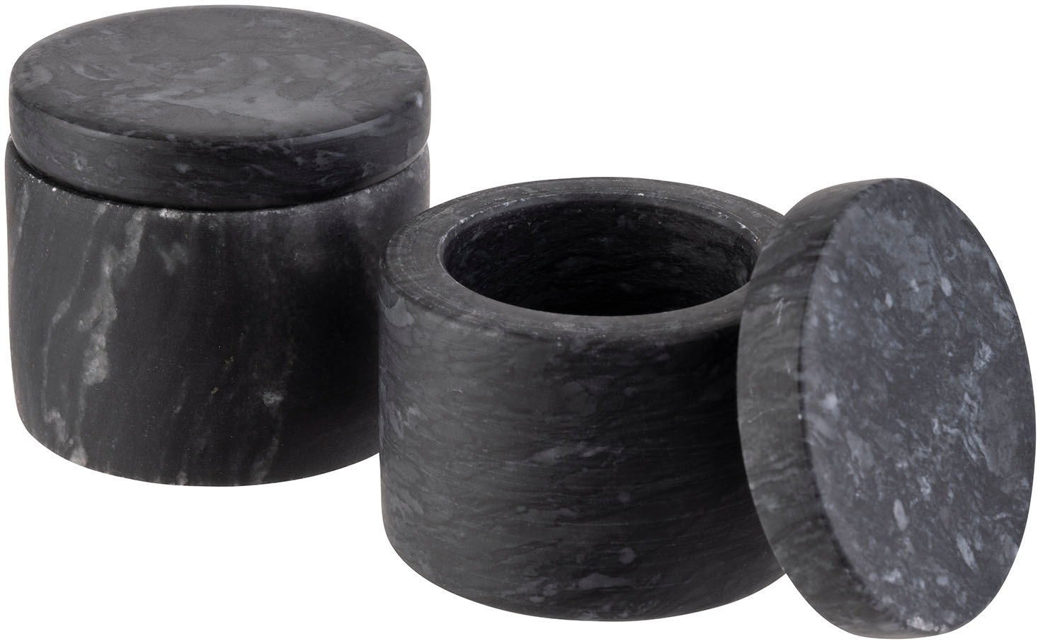 APS Gewürzbehälter "Marmordosen für Gewürze, 2er-Set, Ø 6 cm, Höhe 5 cm, 40ml"