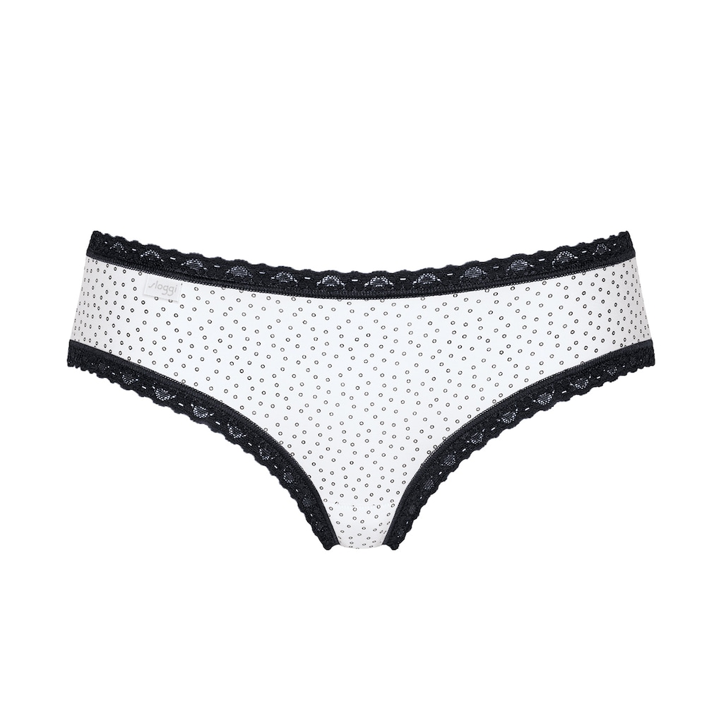 sloggi Panty »24/7 Weekend Hipster C3P«, (Packung, 3 St.), mit zarter Spitzeneinfassung