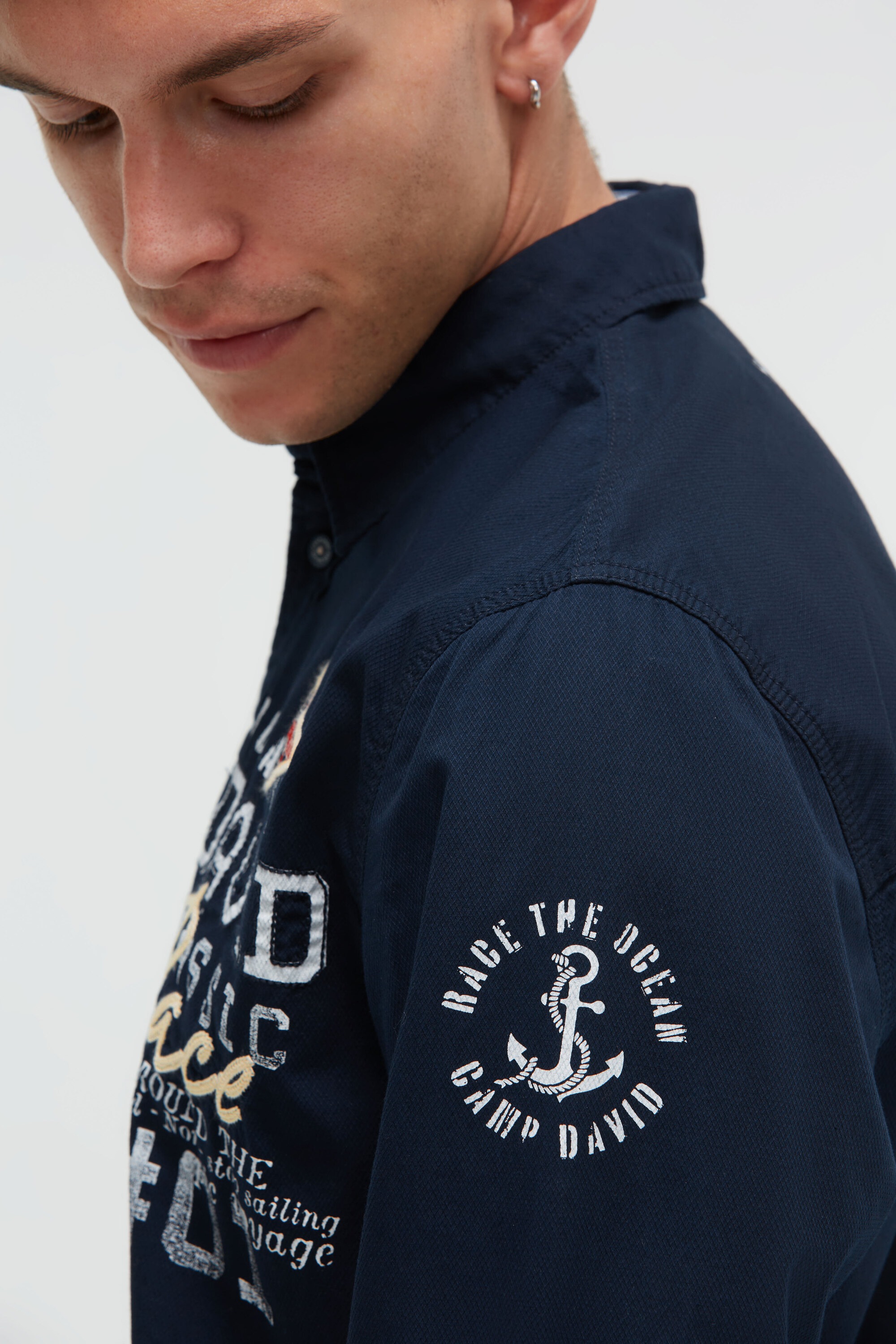 CAMP DAVID Langarmhemd mit Kentkragen