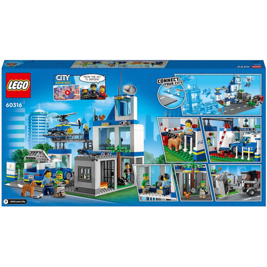 LEGO® Konstruktionsspielsteine »Polizeistation (60316), LEGO® City«, (668 St.)