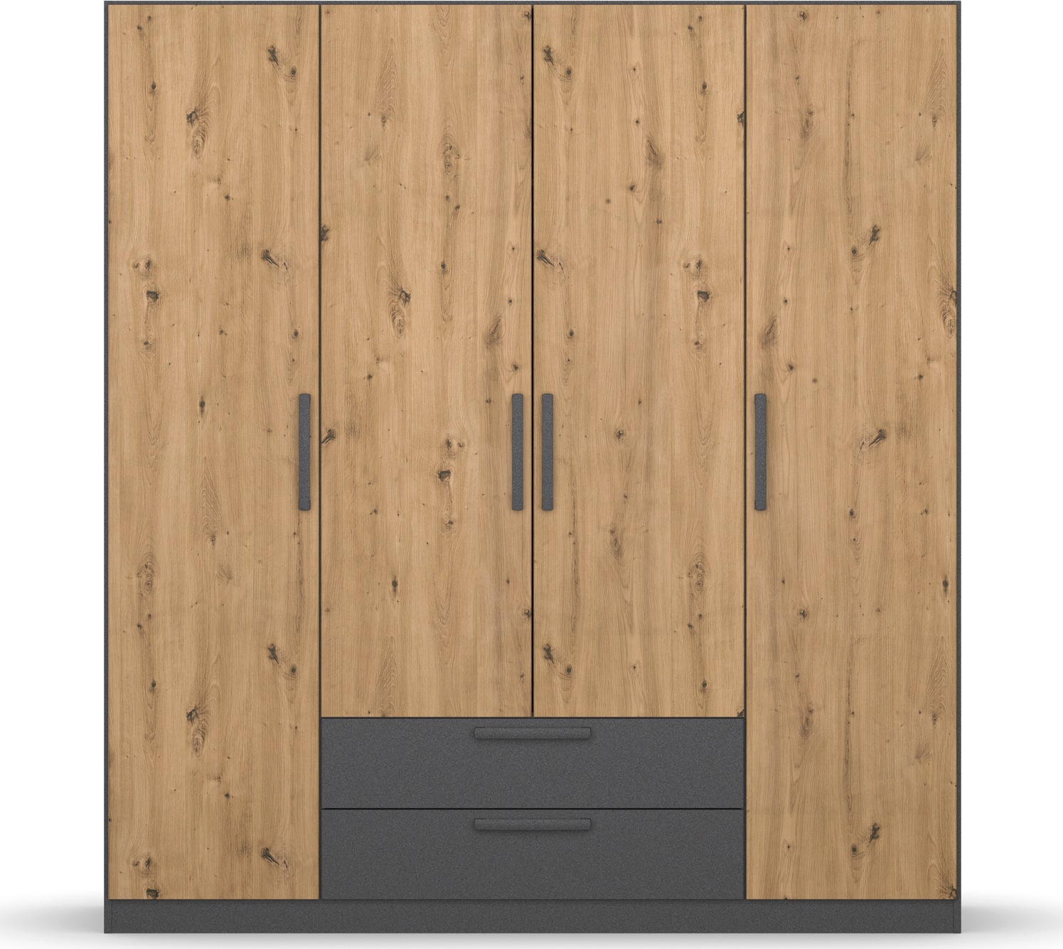 Thumbnail - rauch Drehtürenschrank "StyleUp", Typ Dark & Wood mit trendigen farblich abgesetzten Griffen