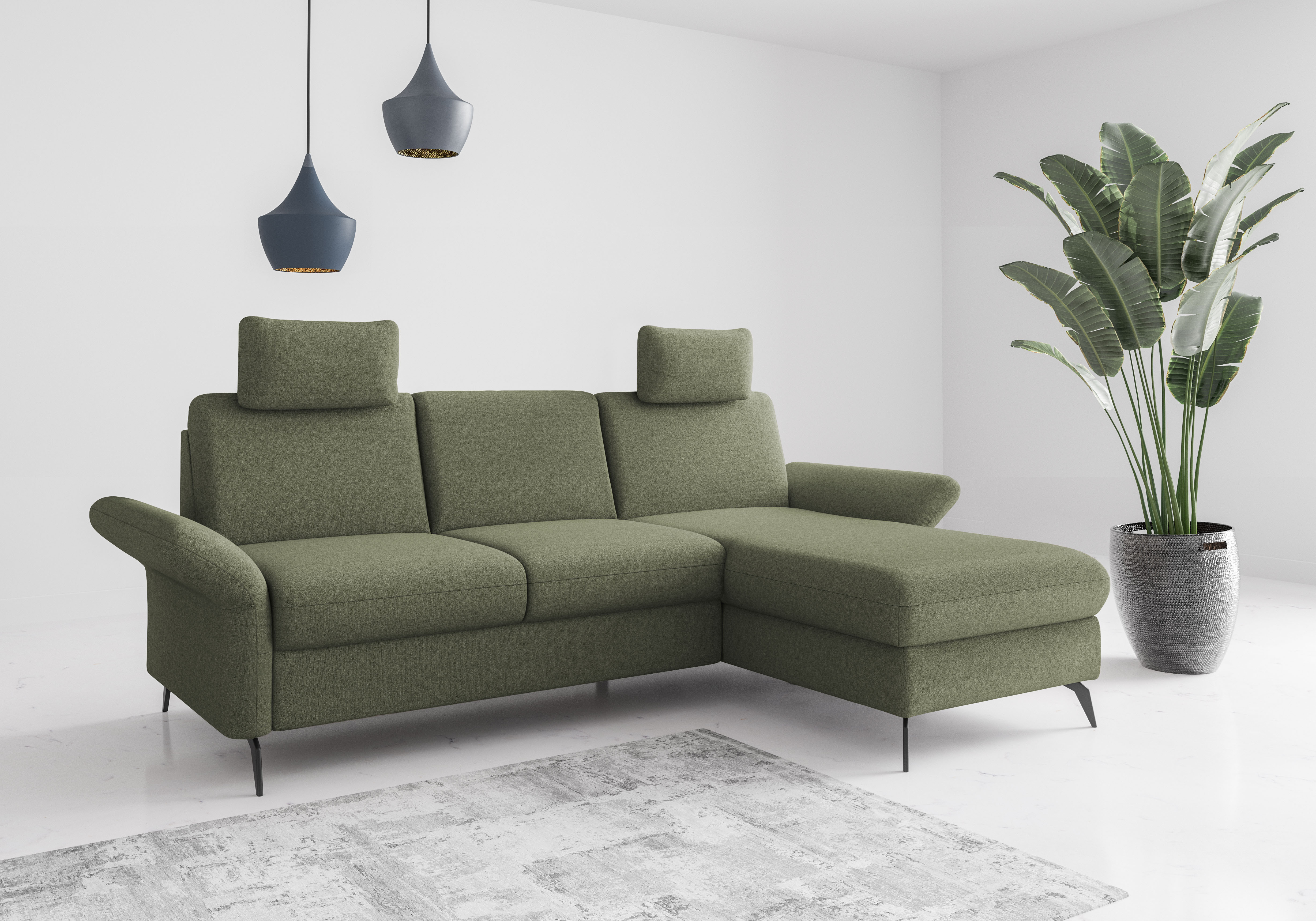 OTTO home Ecksofa "Rochelle" wahlweise mit Schlaffunktion, Bettkasten und Armteilverstellung