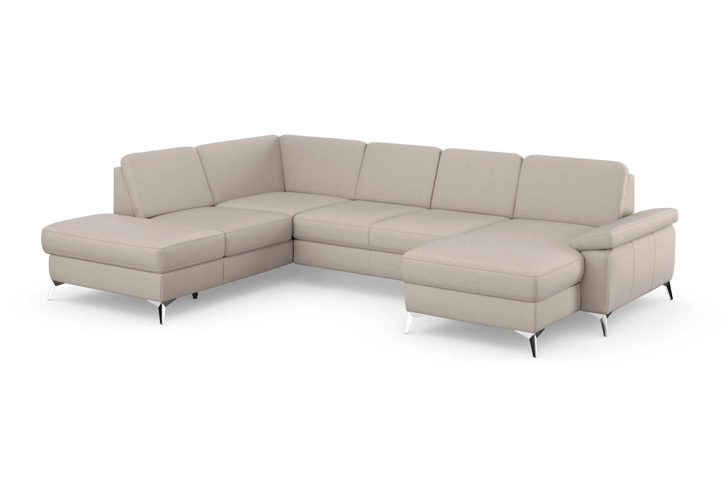sit&more Wohnlandschaft »Padua U-Form«, inklusive Sitztiefenverstellung, Armteilfunktion und Federkern