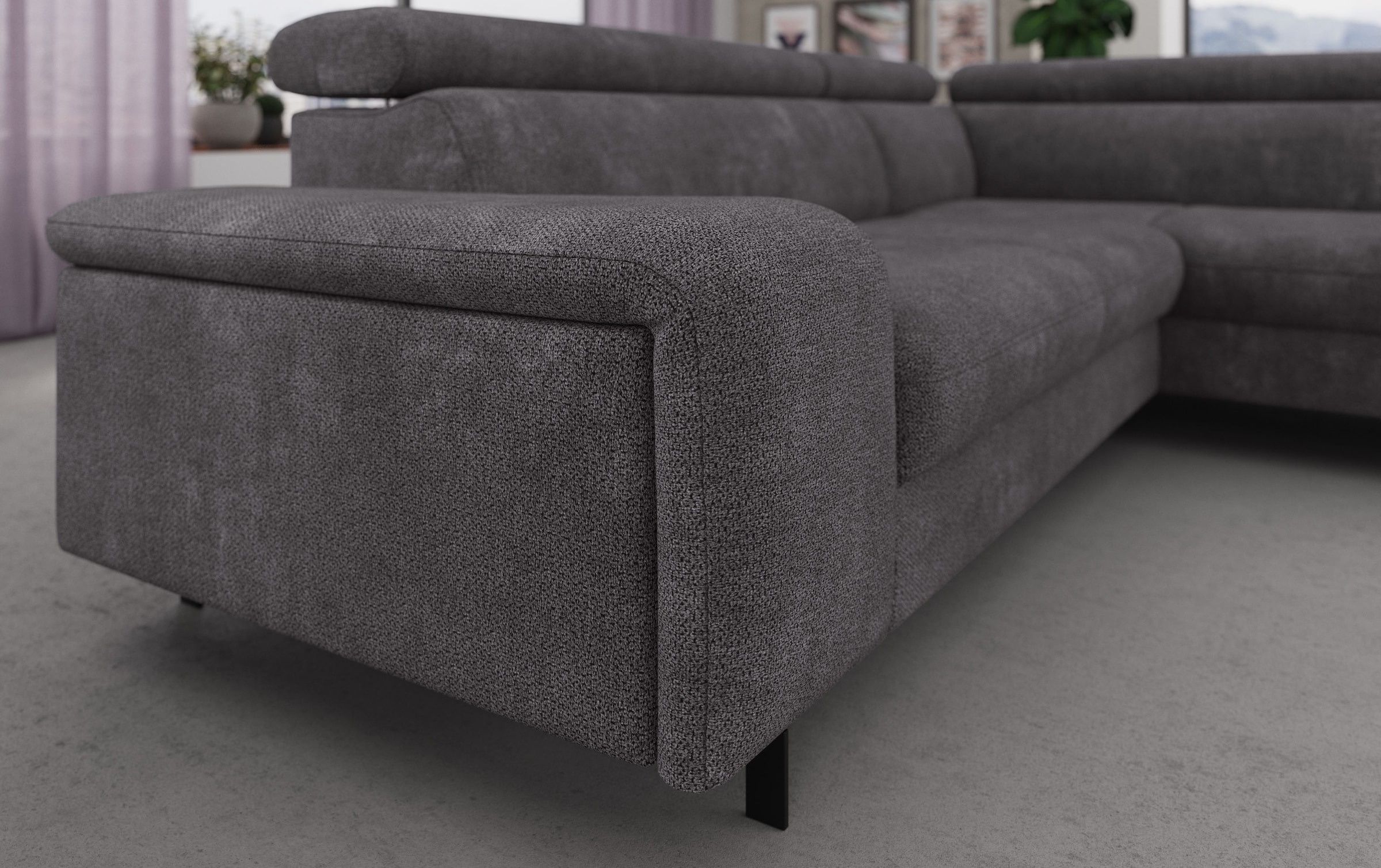 COTTA Ecksofa »Emma L-Form«, mit Kopfteilverstellung, wahlweise mit Bettfunktion & Bettkasten