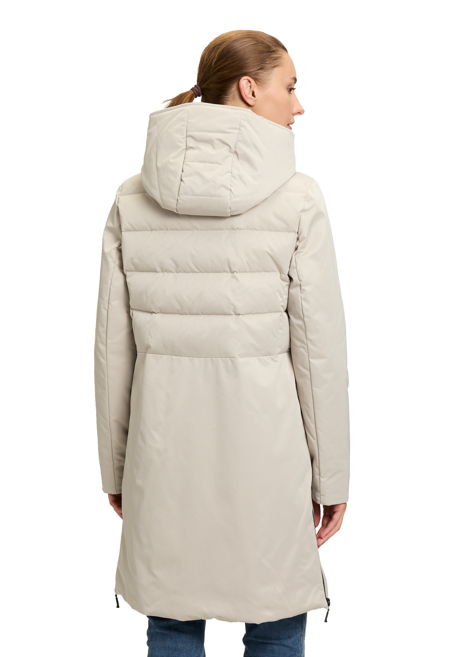 Amber & June Winterjacke »Amber & June Winterjacke Kunstdaune«, mit Kapuze