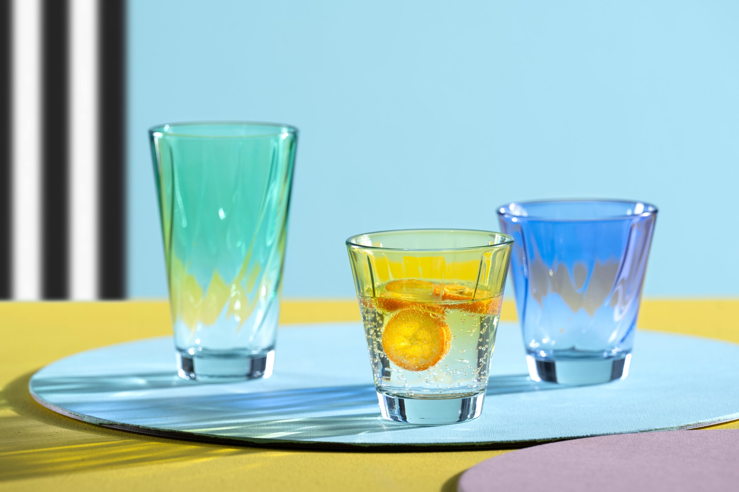 LEONARDO Gläser-Set »Trinkglas, TWIST, 215 ml, 4er-Set«, (Set, 4 tlg.), Whiskybecher, spülmaschinengeeignet