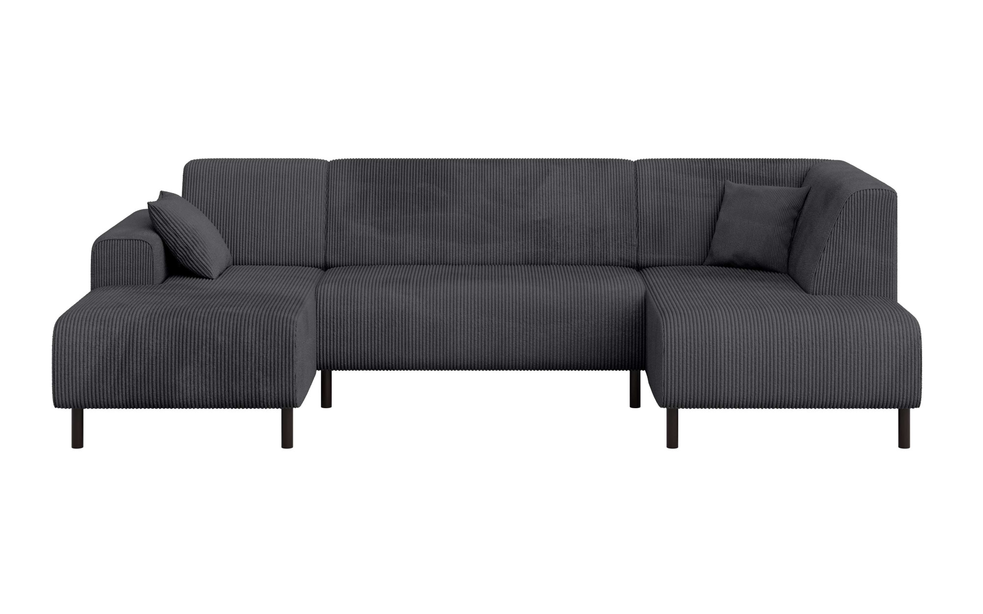 Home affaire Wohnlandschaft »ARROS U-Form mit Wellenunterfederung, Maße B/T/H: 300/163/81 cm«, incl. Zierkissen, mit Recamiere links/rechts bestellbar, auch in Cord