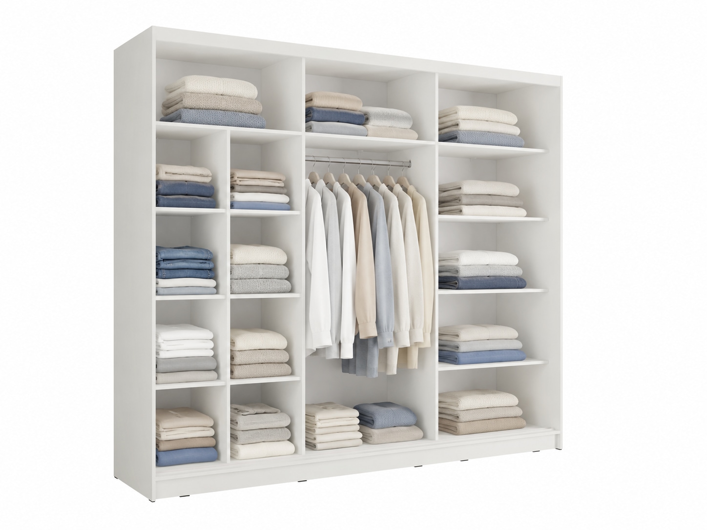 Home affaire Kleiderschrank »VILLEFRANCHE modern mit viel Stauraum, Fächer & Kleiderstange, Spiegel« Garderobe in 3 Breiten (155, 205, 248 cm), erhältlich in 3 Farben
