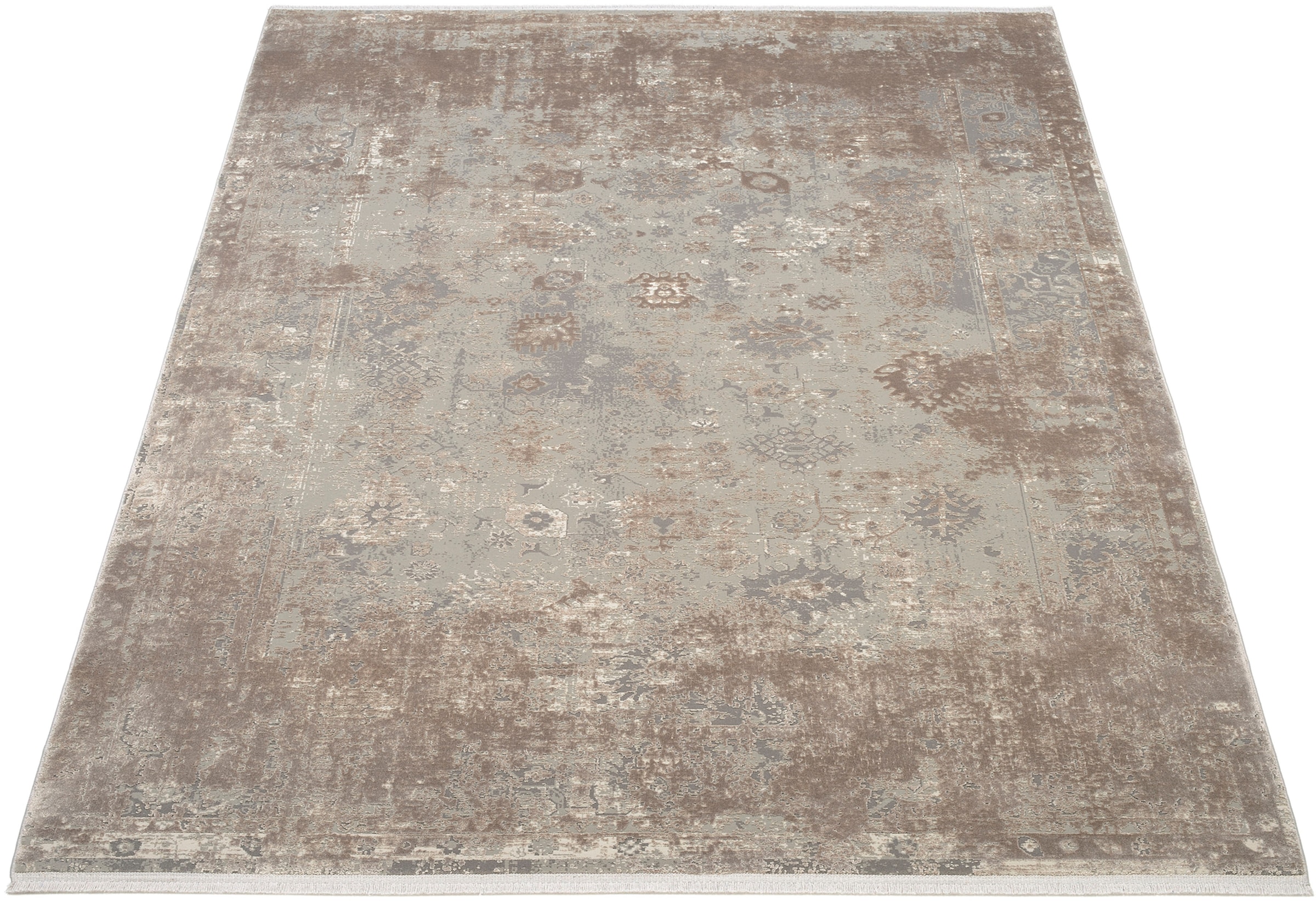 Teppich »GLAMOUR«, rechteckig, hochwertiger Viskoseanteil, samtweiche Oberfläche mit 3...