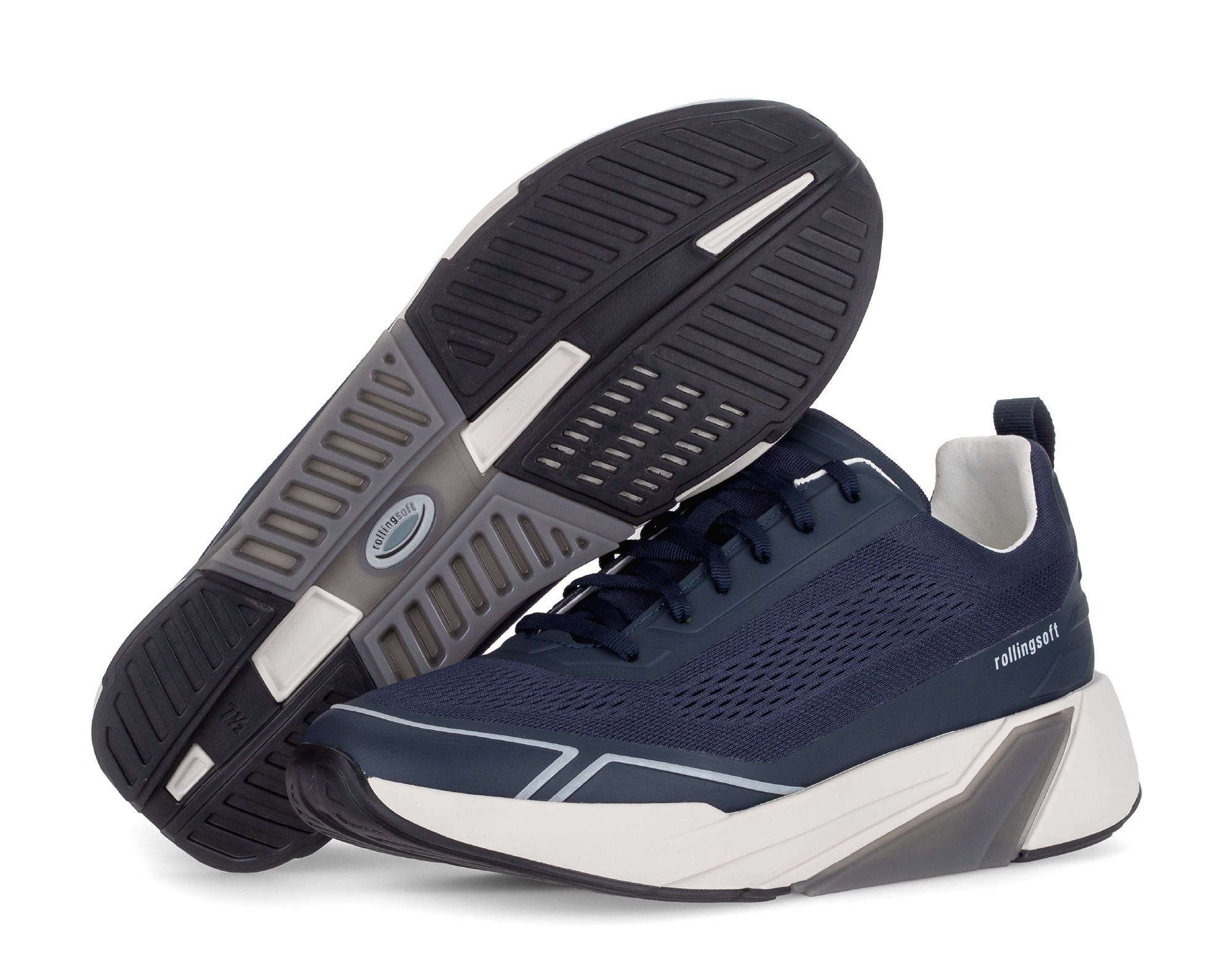 Thumbnail - rollingsoft Sneaker, Freizeitschuh, Halbschuh, Schnürer mit Details in der Sohle, G-Weite