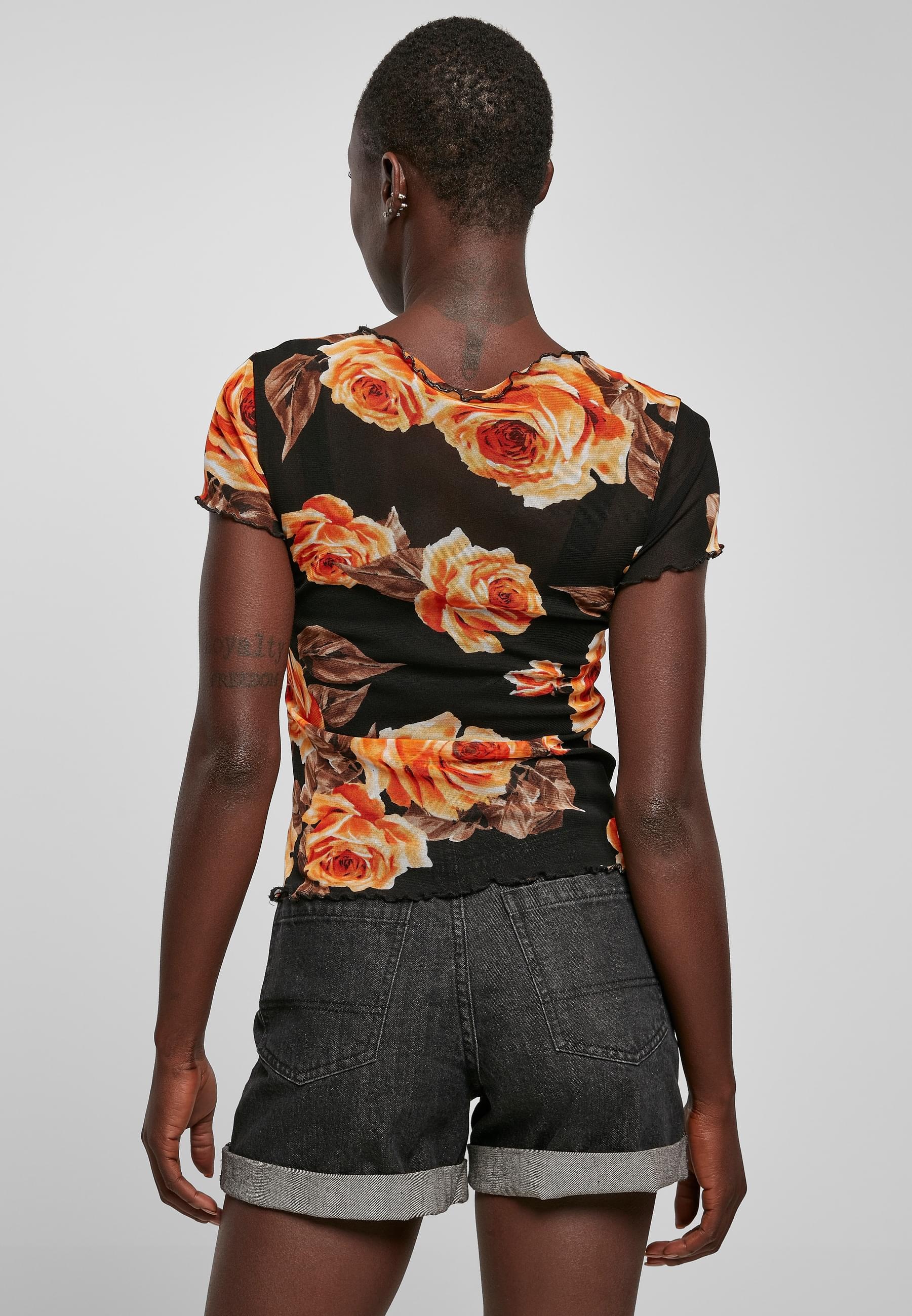 URBAN CLASSICS Kurzarmshirt »Urban Classics Damen Ladies Mesh Tee«, (1 tlg.)