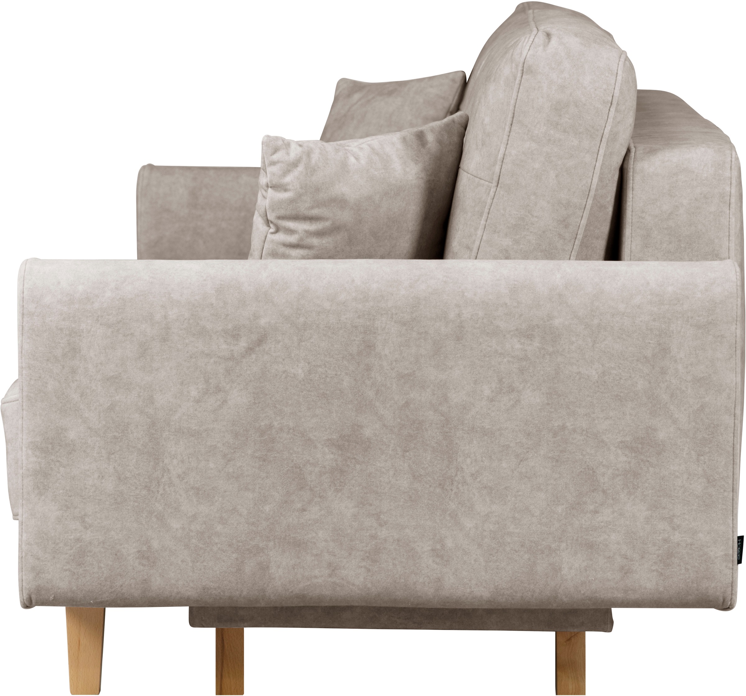 Home affaire 3-Sitzer »TRIPLO optionale Schlafsofa mit Bettkasten, Maße B/T/H: 215/100/89 cm«, Wahlweise Bettfunktion - Liegefläche 145x191 cm, Rücken-, Zierkissen