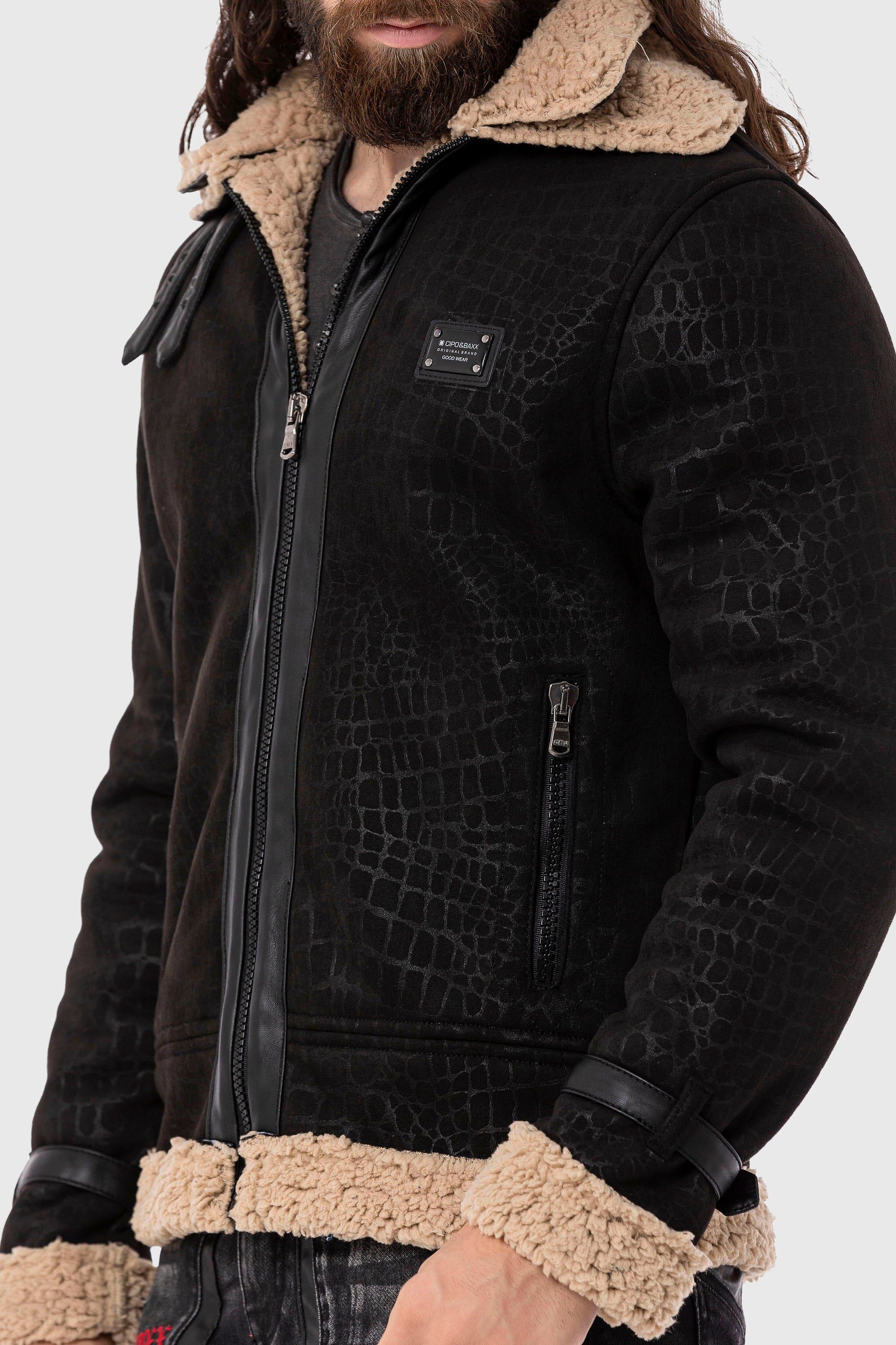 Cipo & Baxx Parka »Jacke«, ohne Kapuze, im Flieger-Look