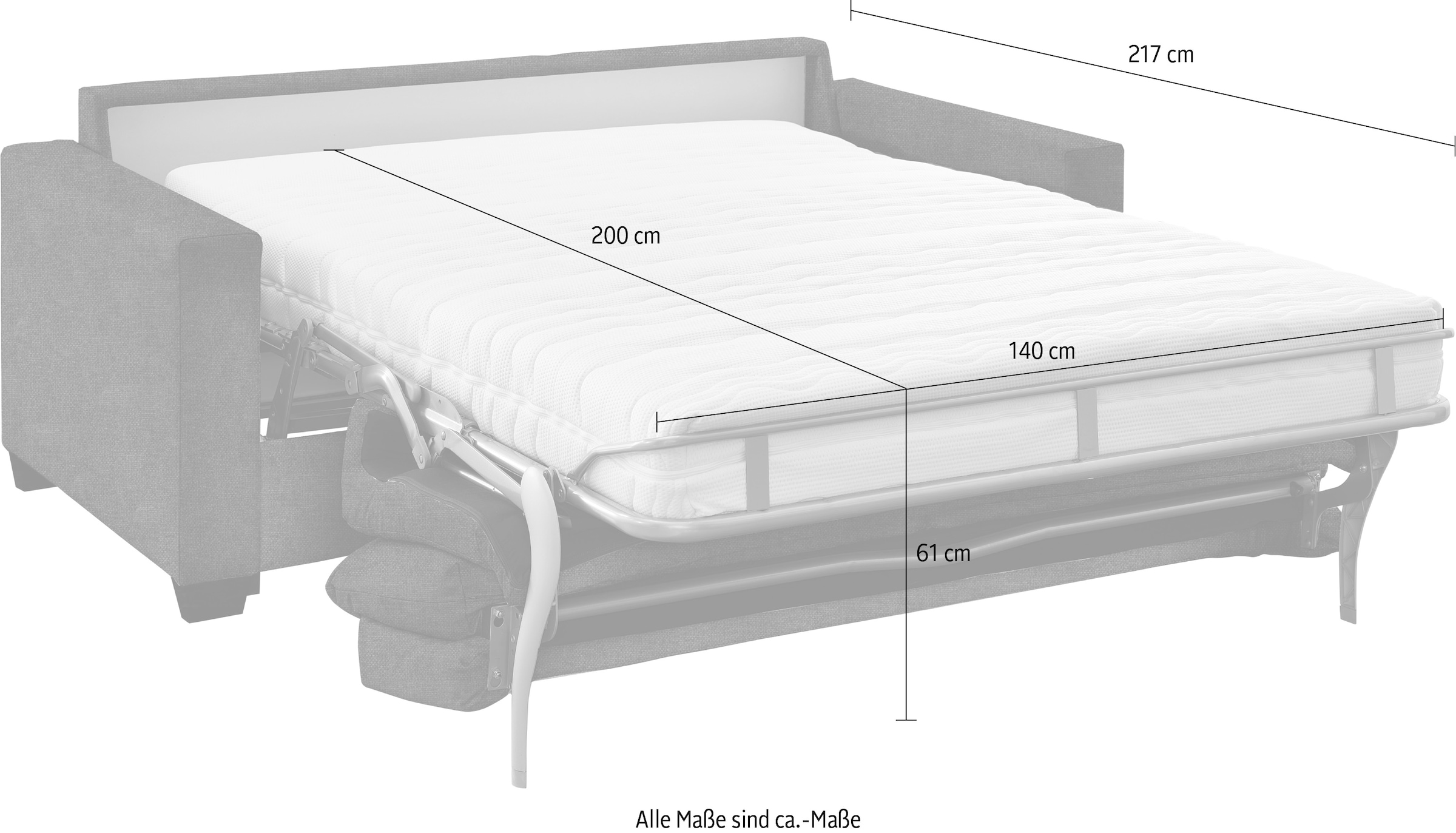 Bali Schlafsofa »Denver, Dauerschläfer«, in 140er und 160er Breite, inkl. Ergoflex-Unterfederung